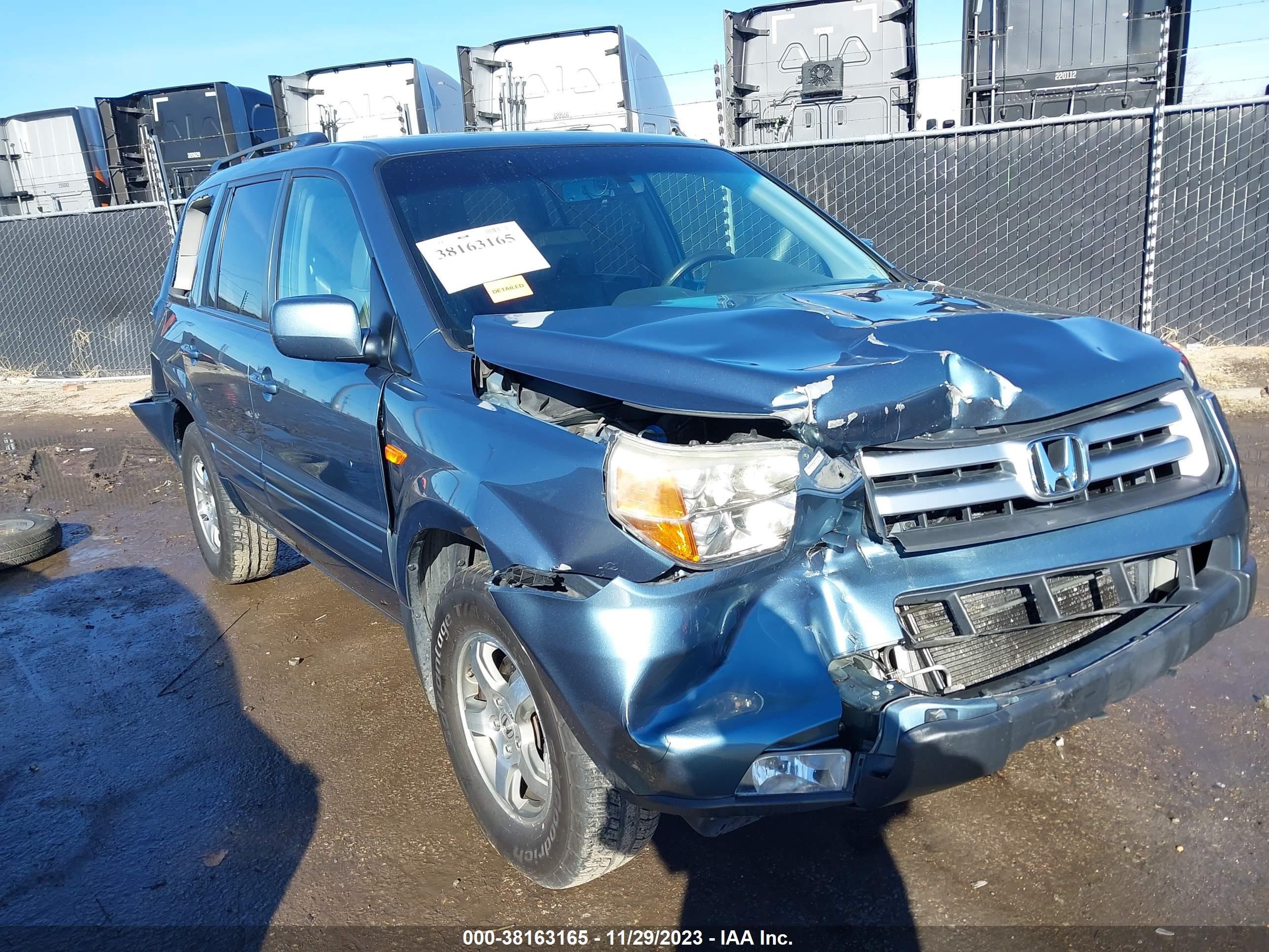 HONDA PILOT 2007 5fnyf28507b013758