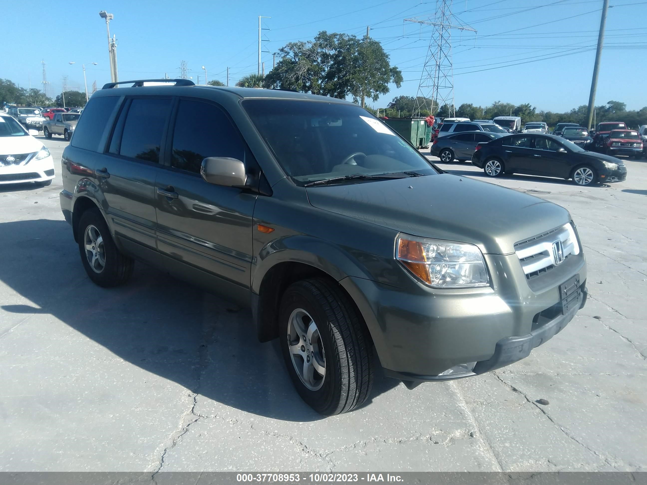 HONDA PILOT 2007 5fnyf28527b027239