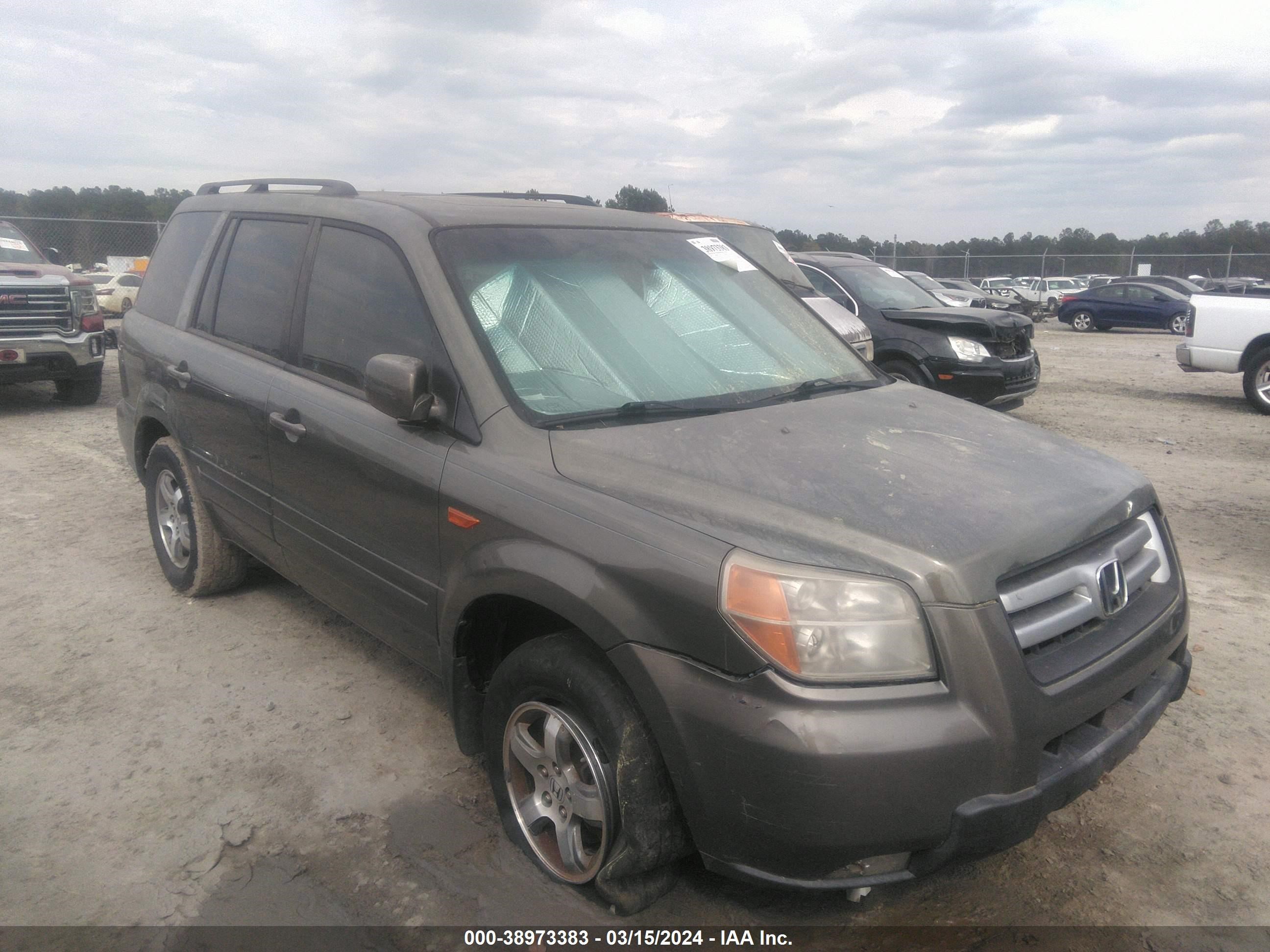 HONDA PILOT 2007 5fnyf28557b032130