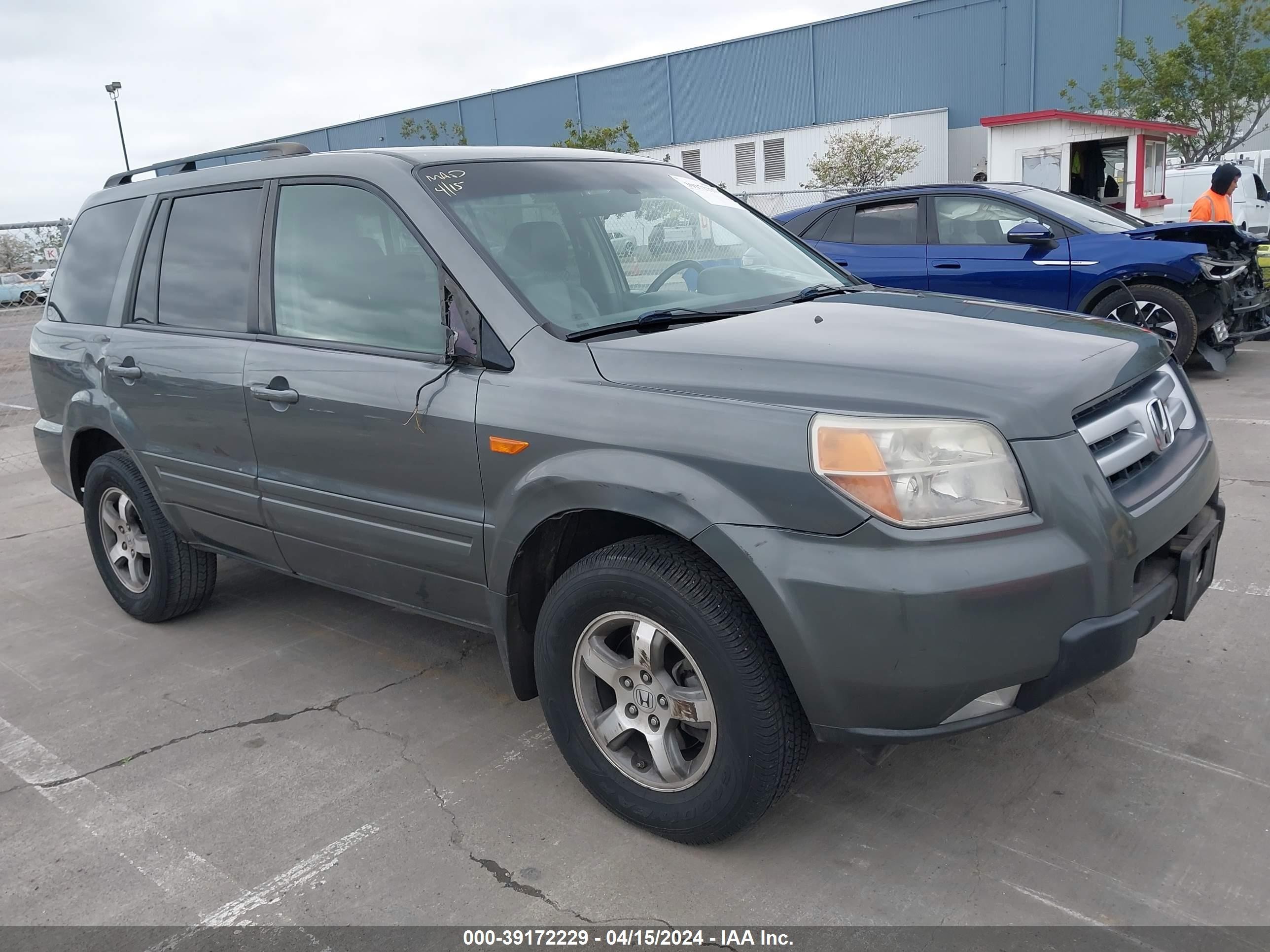 HONDA PILOT 2007 5fnyf28567b038261