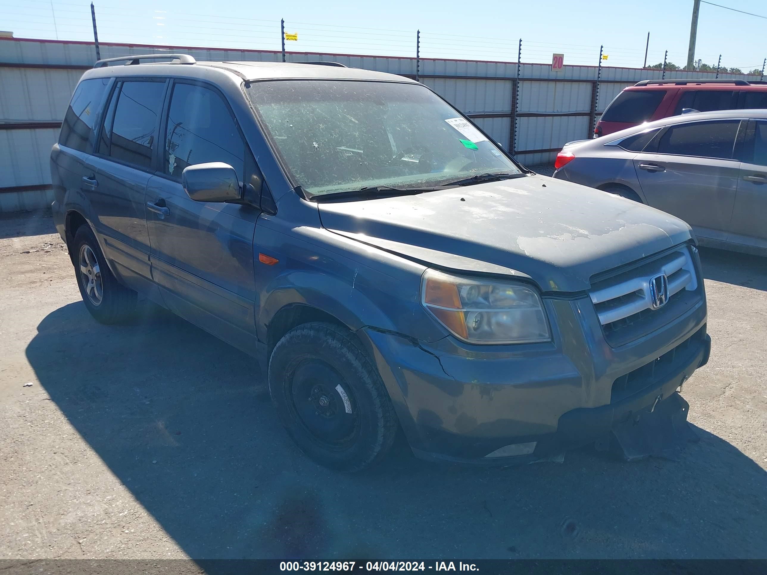 HONDA PILOT 2007 5fnyf28577b007410