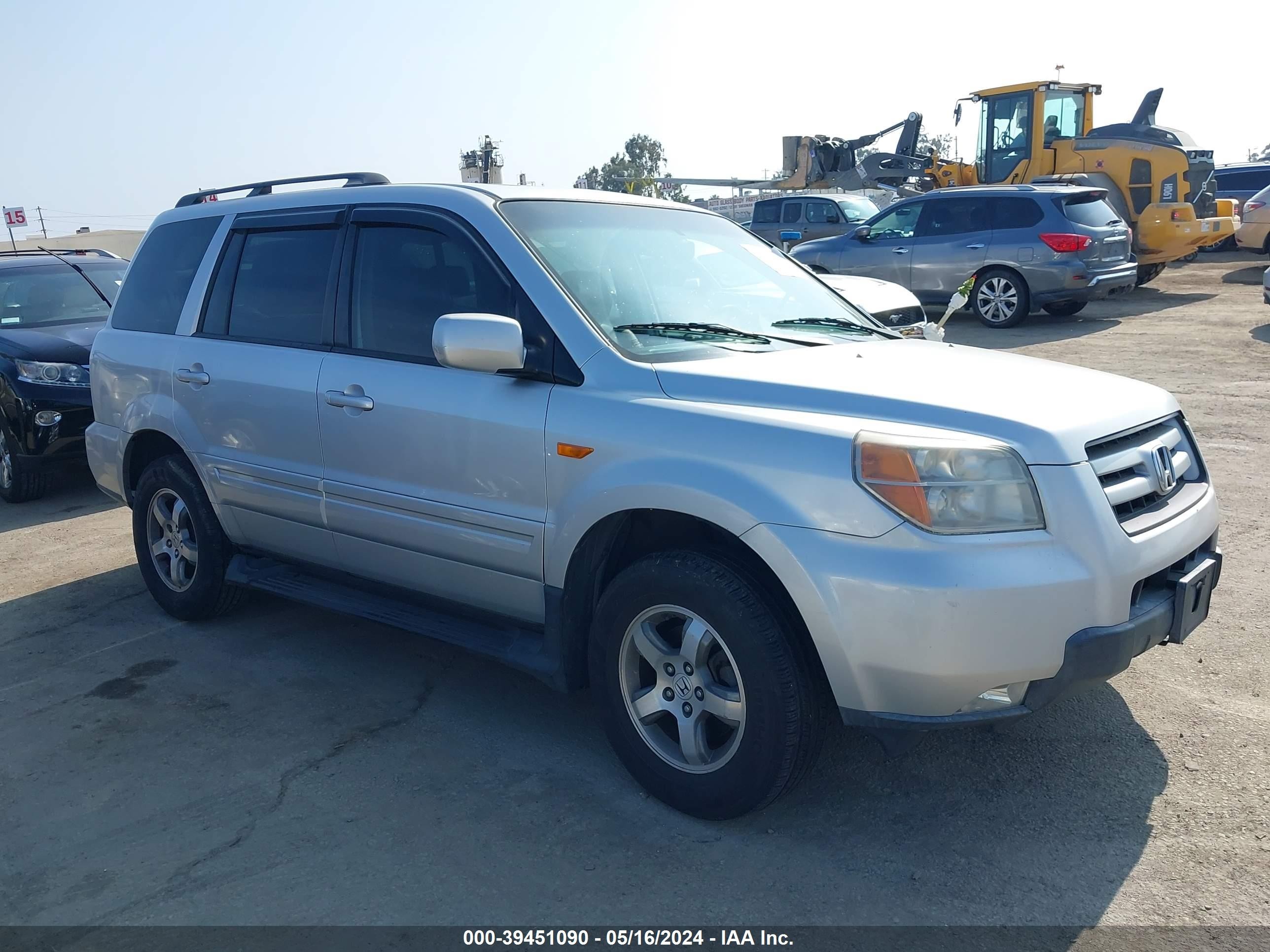 HONDA PILOT 2007 5fnyf28597b041039