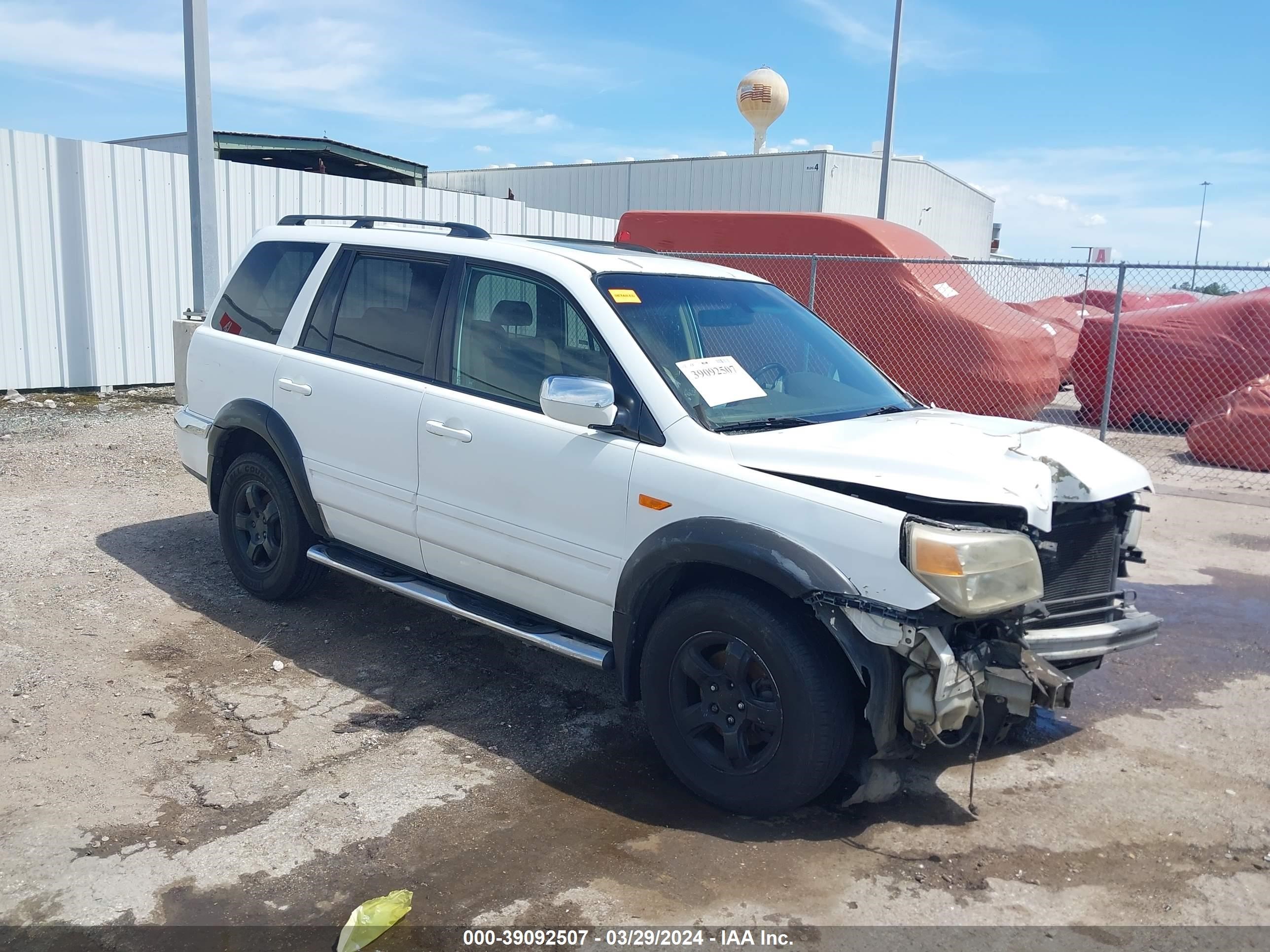 HONDA PILOT 2007 5fnyf285x7bo25920