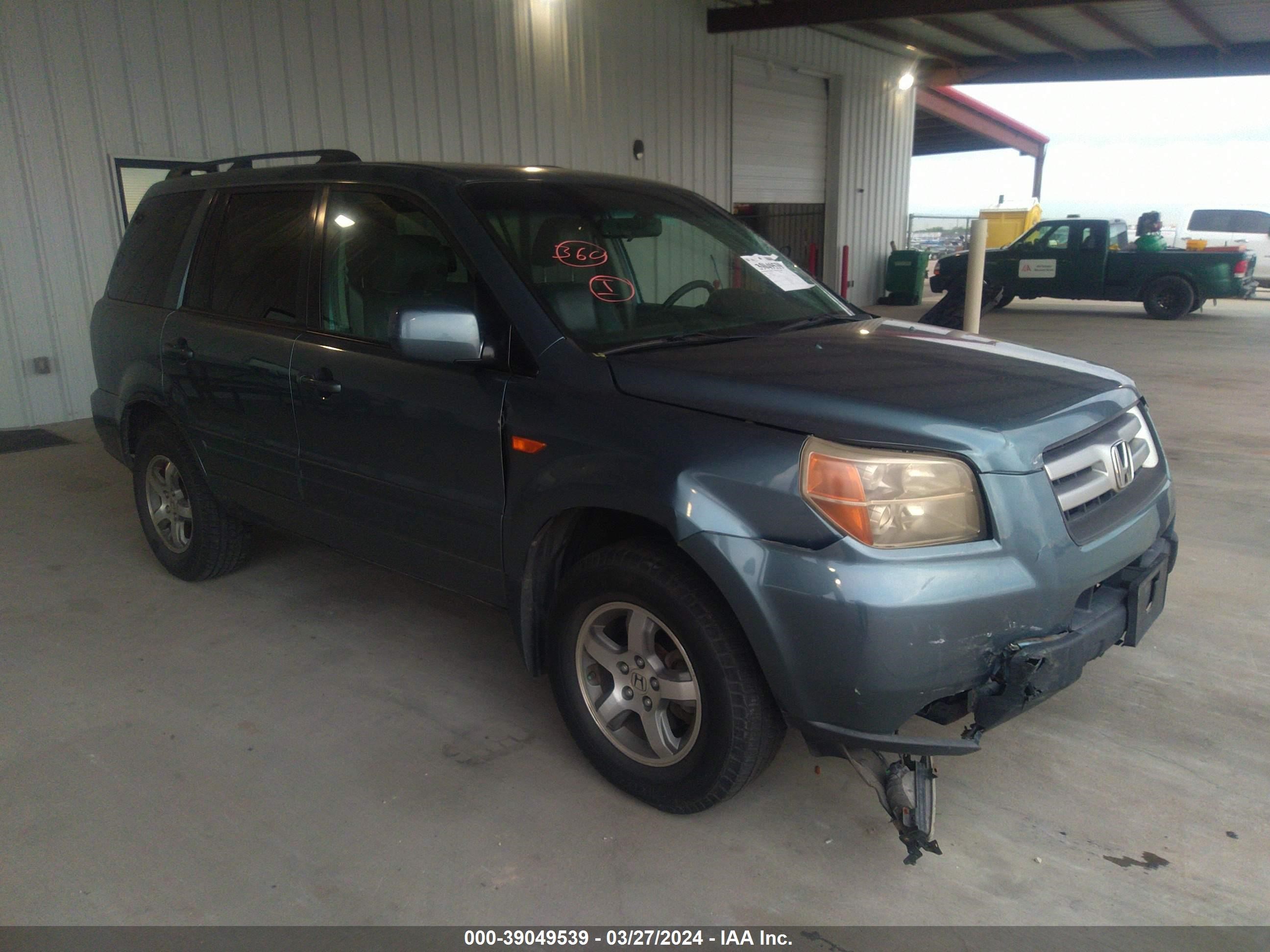 HONDA PILOT 2007 5fnyf28697b008695