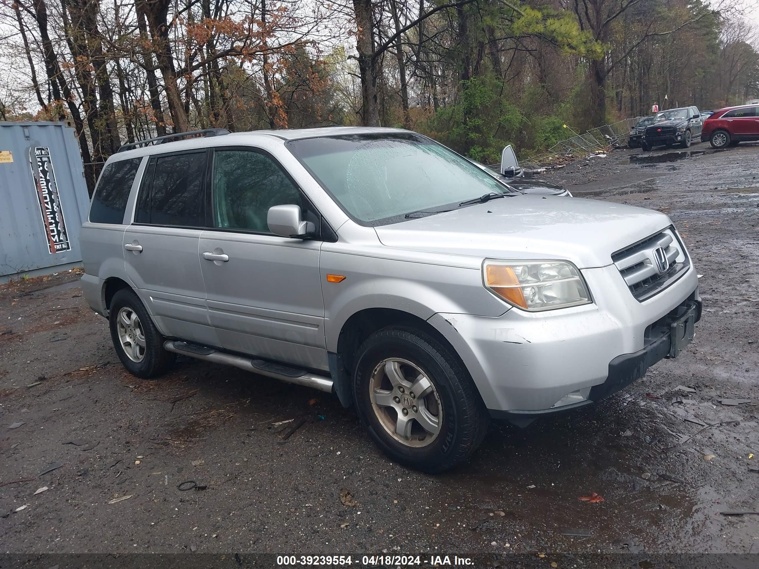 HONDA PILOT 2007 5fnyf28737b003534