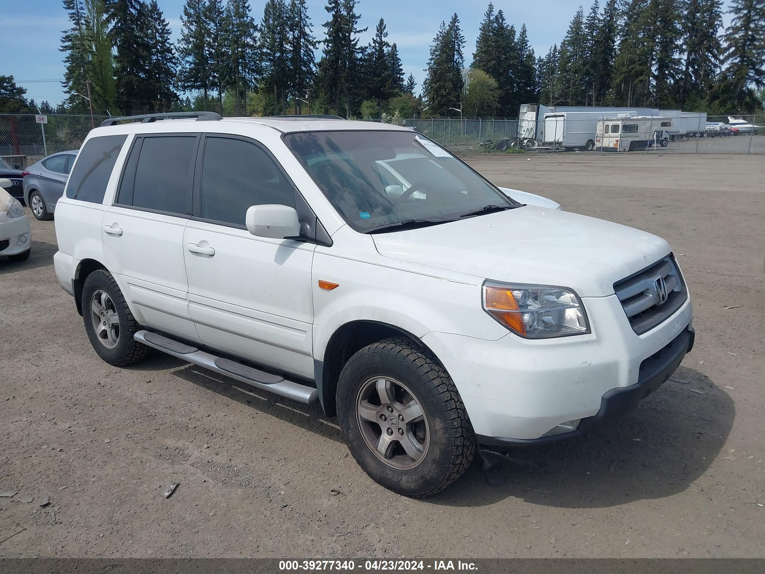 HONDA PILOT 2007 5fnyf28737b022956