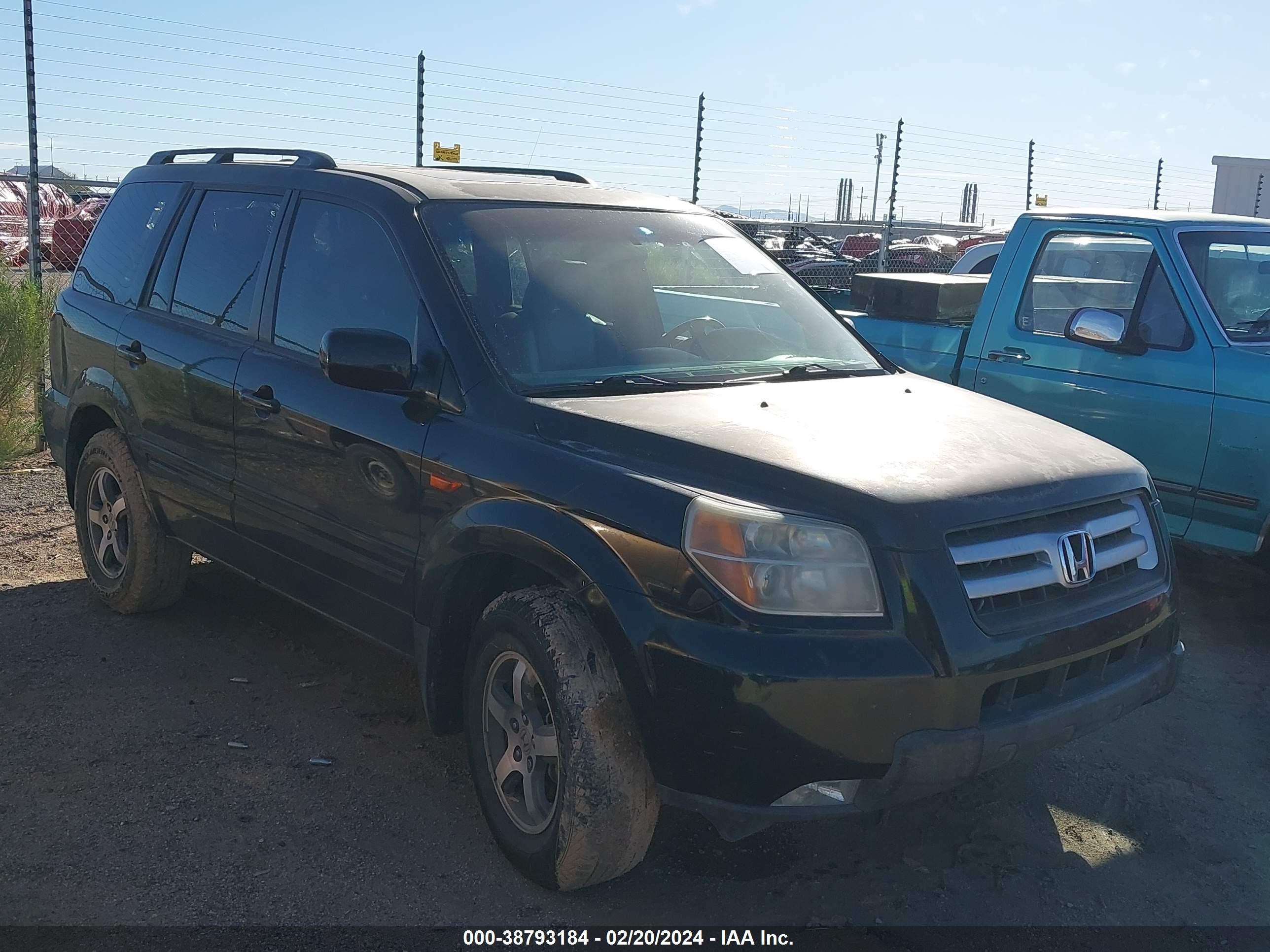 HONDA PILOT 2007 5fnyf28747b018477