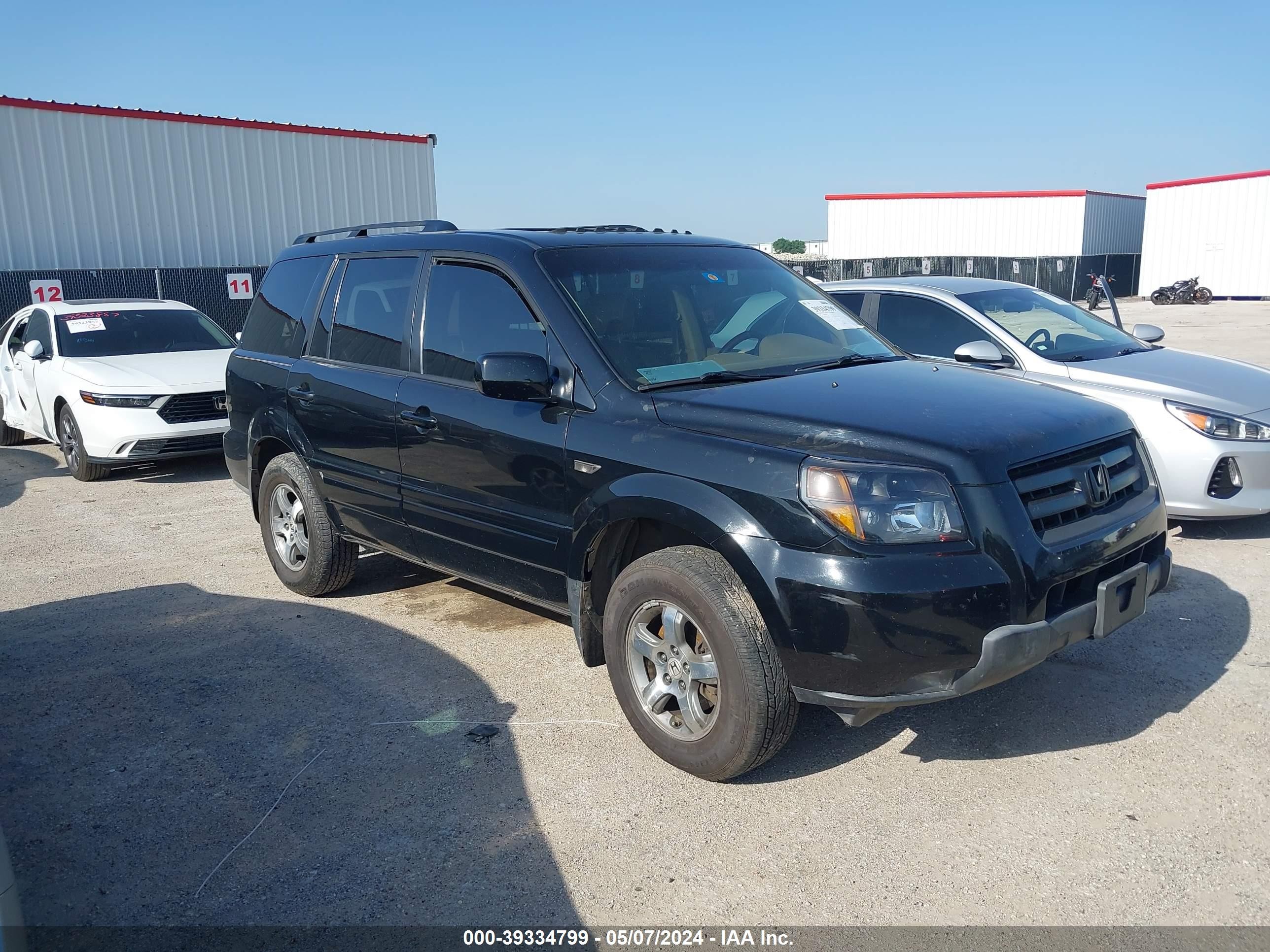 HONDA PILOT 2007 5fnyf28777b037492