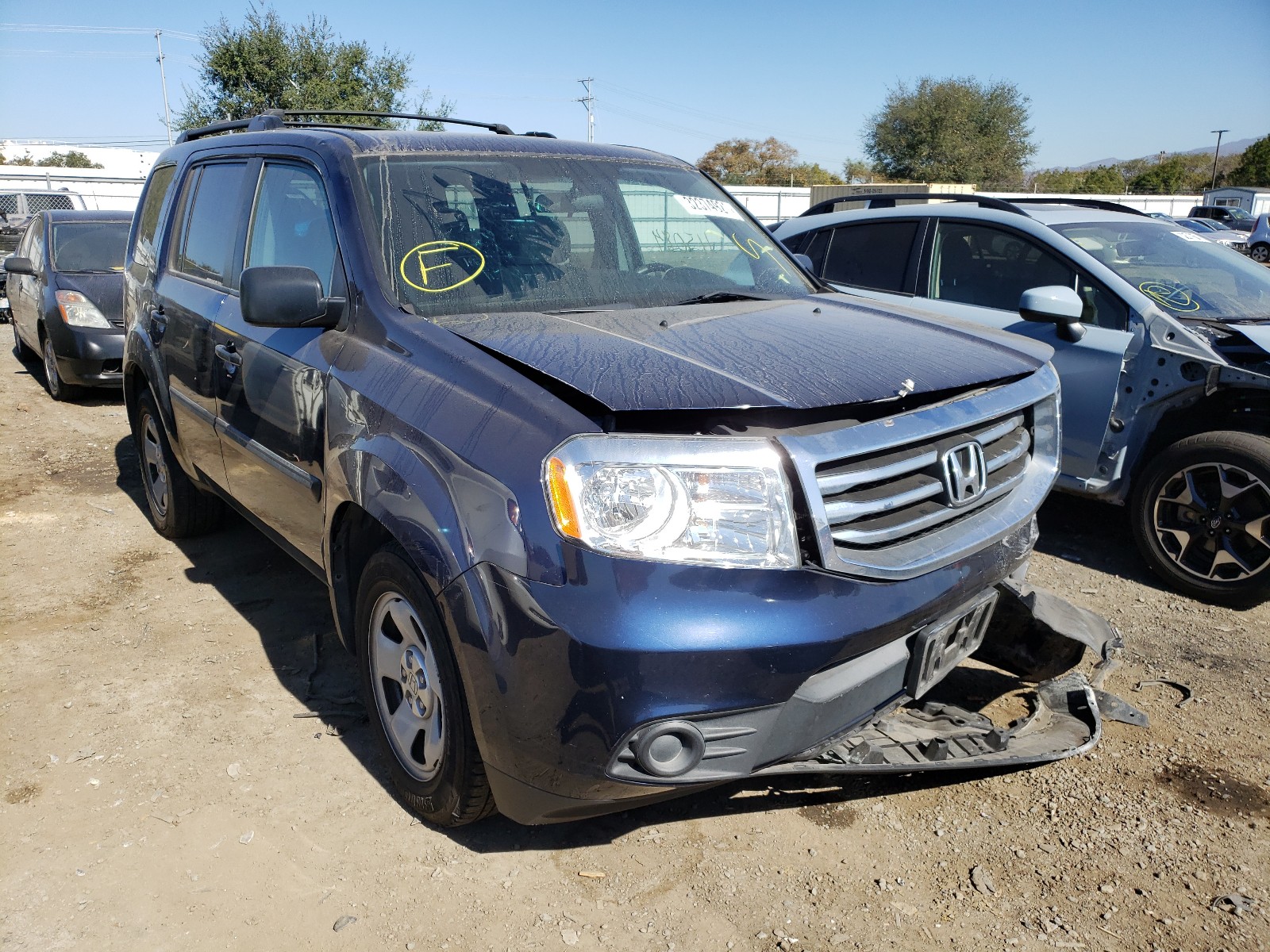 HONDA PILOT LX 2015 5fnyf3h20fb007470