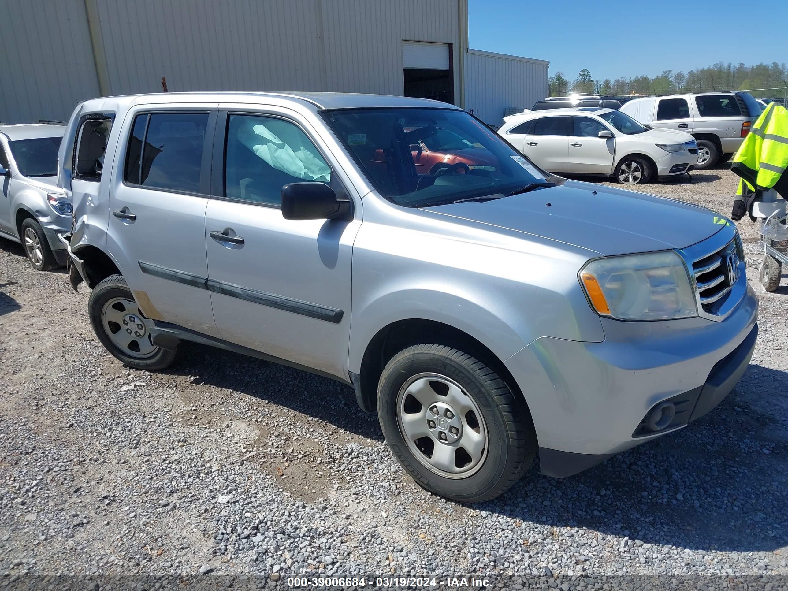 HONDA PILOT 2013 5fnyf3h21db044881