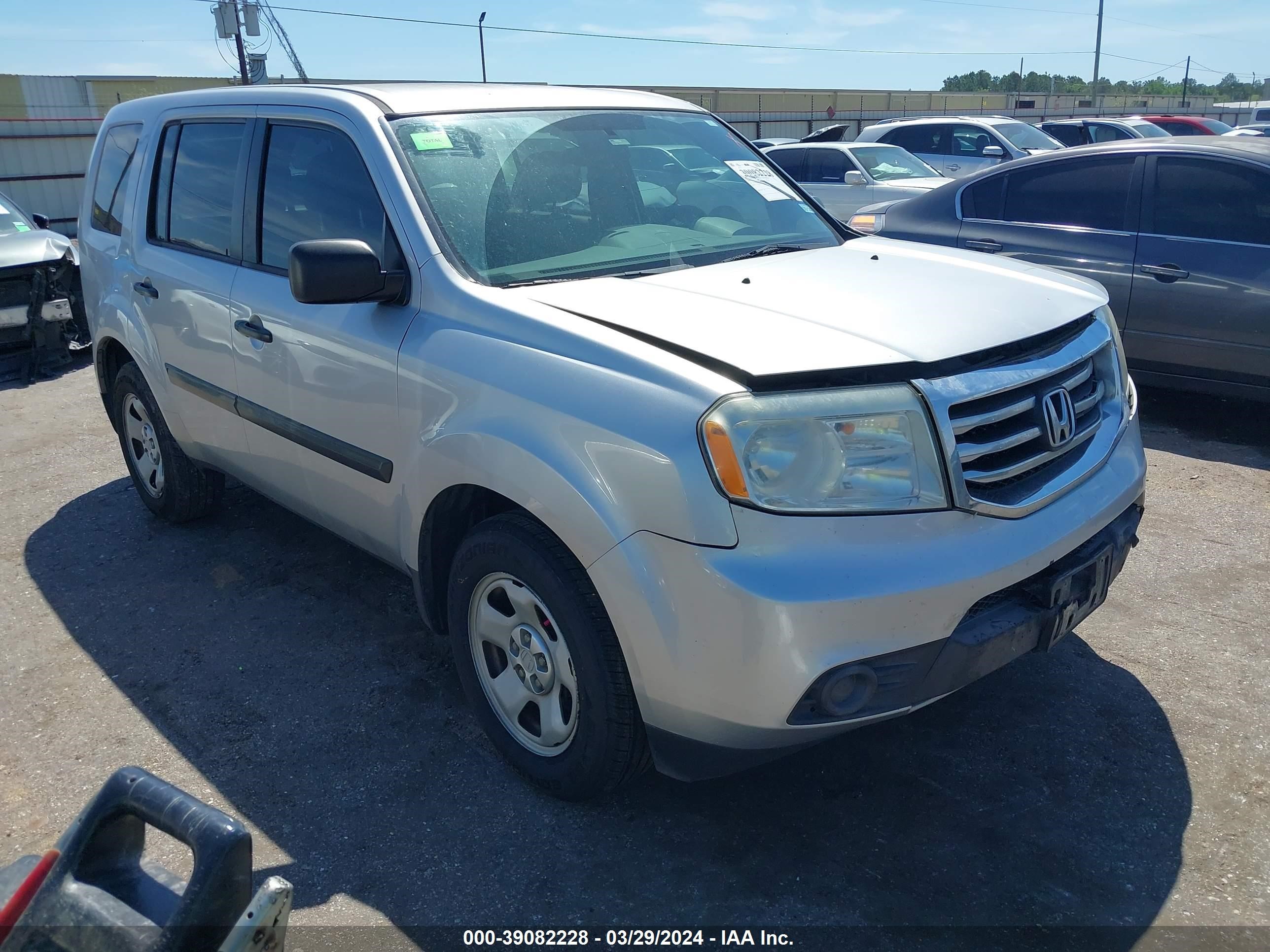 HONDA PILOT 2013 5fnyf3h23db025927