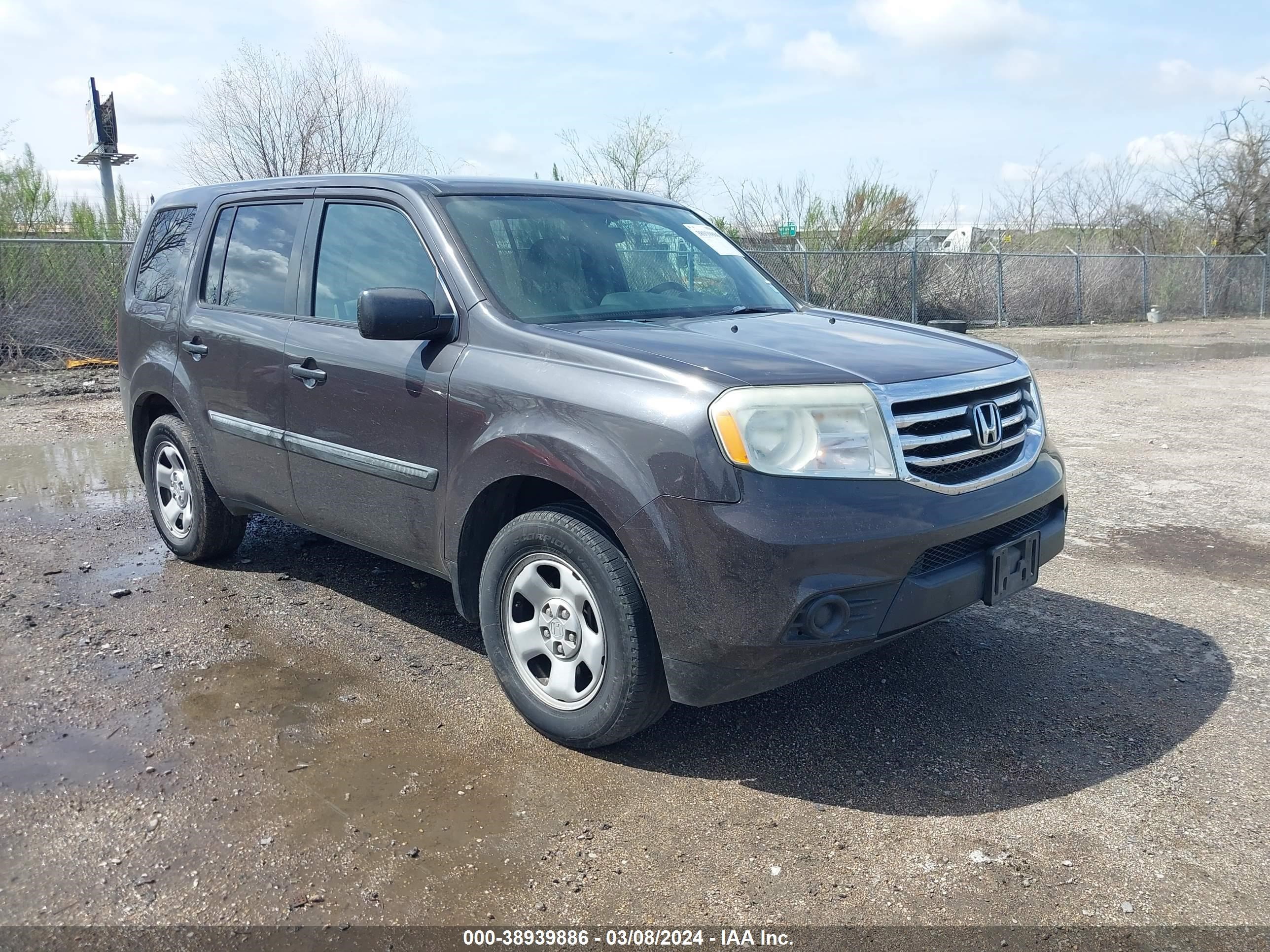 HONDA PILOT 2013 5fnyf3h25db044589