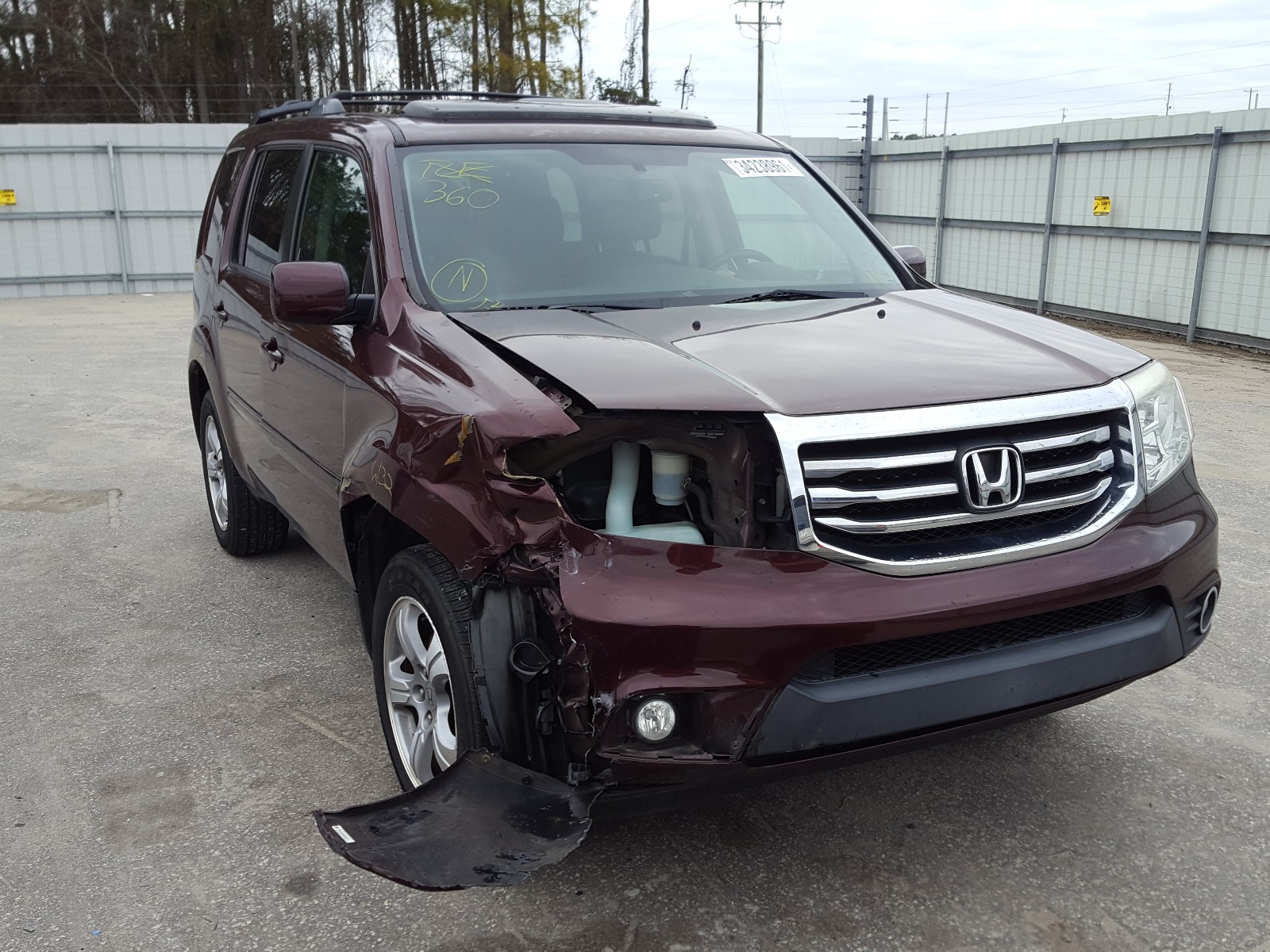 HONDA PILOT EXL 2014 5fnyf3h59eb010554