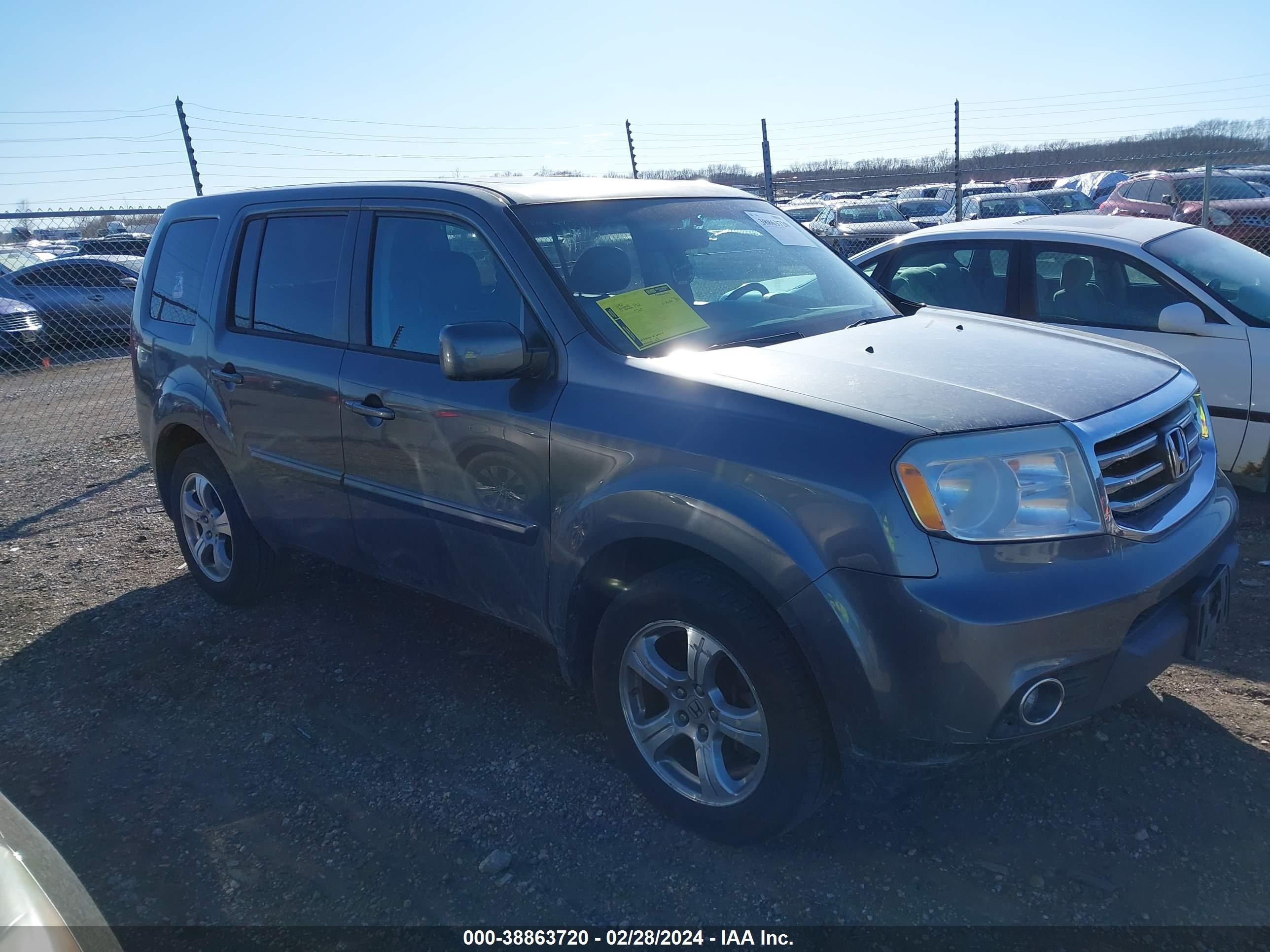 HONDA PILOT 2013 5fnyf3h75db038562