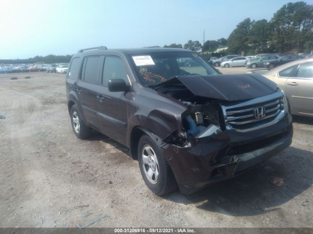 HONDA PILOT 2013 5fnyf4h23db016151