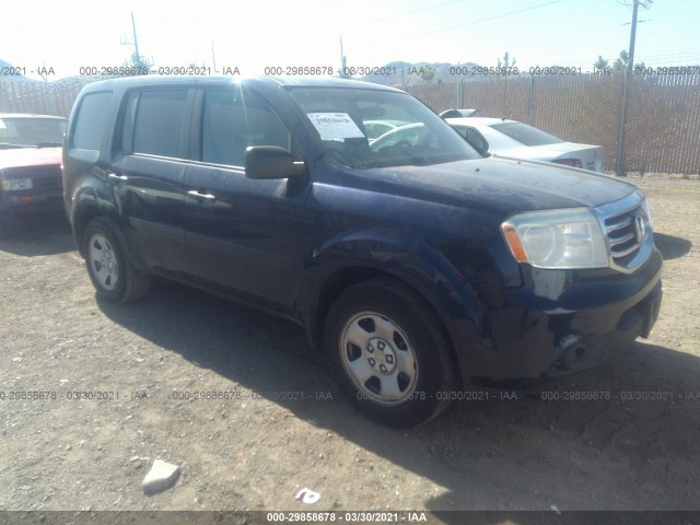 HONDA PILOT 2013 5fnyf4h23db071652