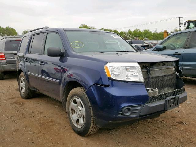 HONDA PILOT LX 2013 5fnyf4h26db058328