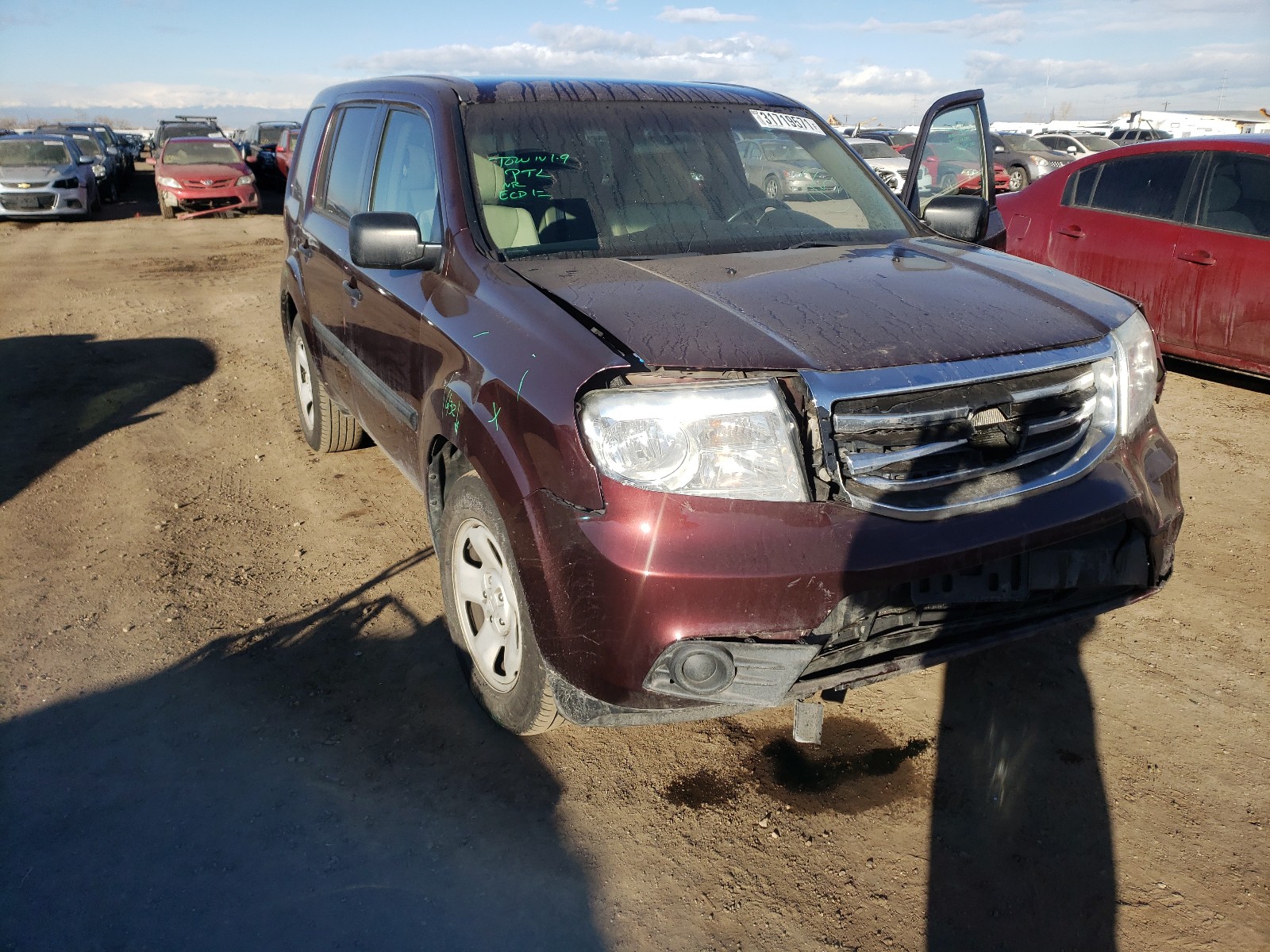 HONDA PILOT LX 2012 5fnyf4h2xcb031289