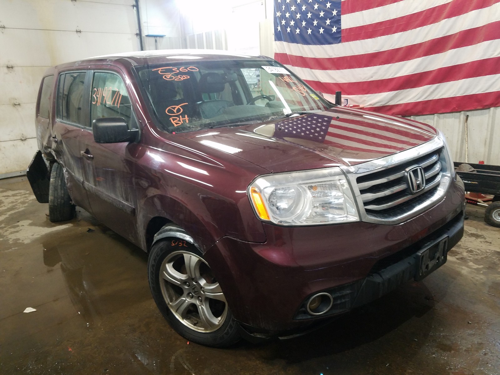 HONDA PILOT EXL 2013 5fnyf4h59db042988