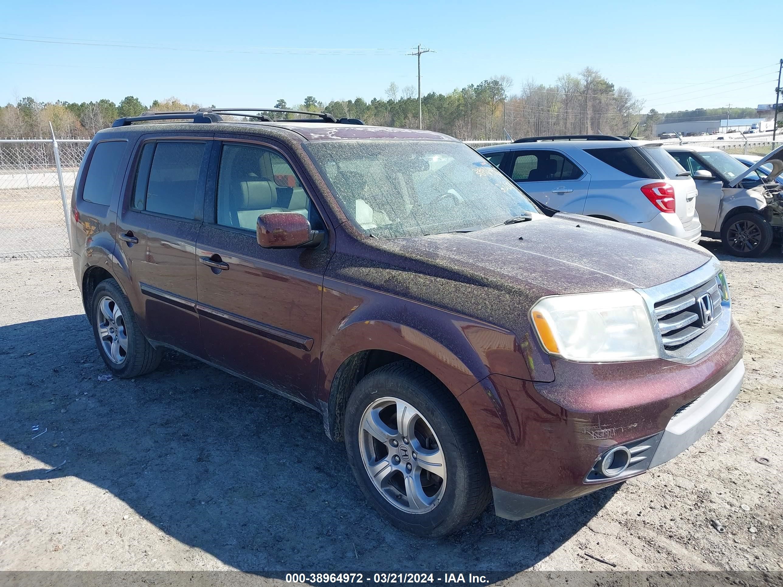 HONDA PILOT 2014 5fnyf4h6xeb028284