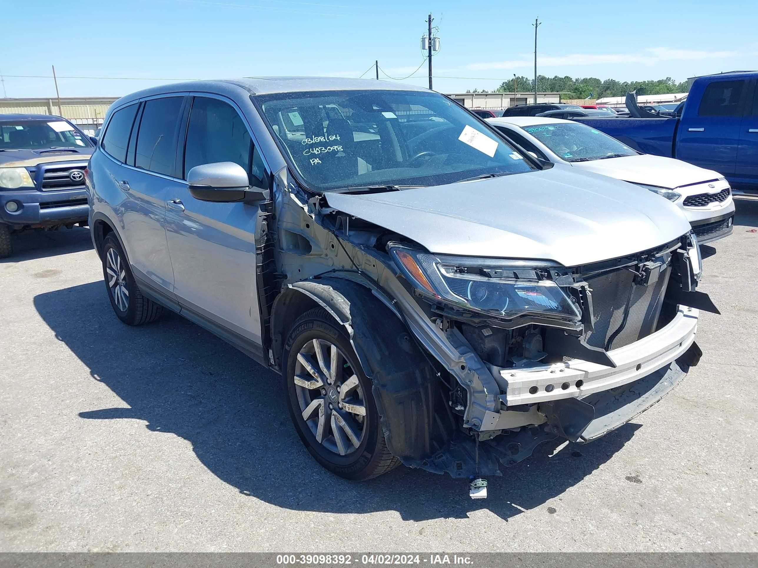 HONDA PILOT 2019 5fnyf5h40kb017147