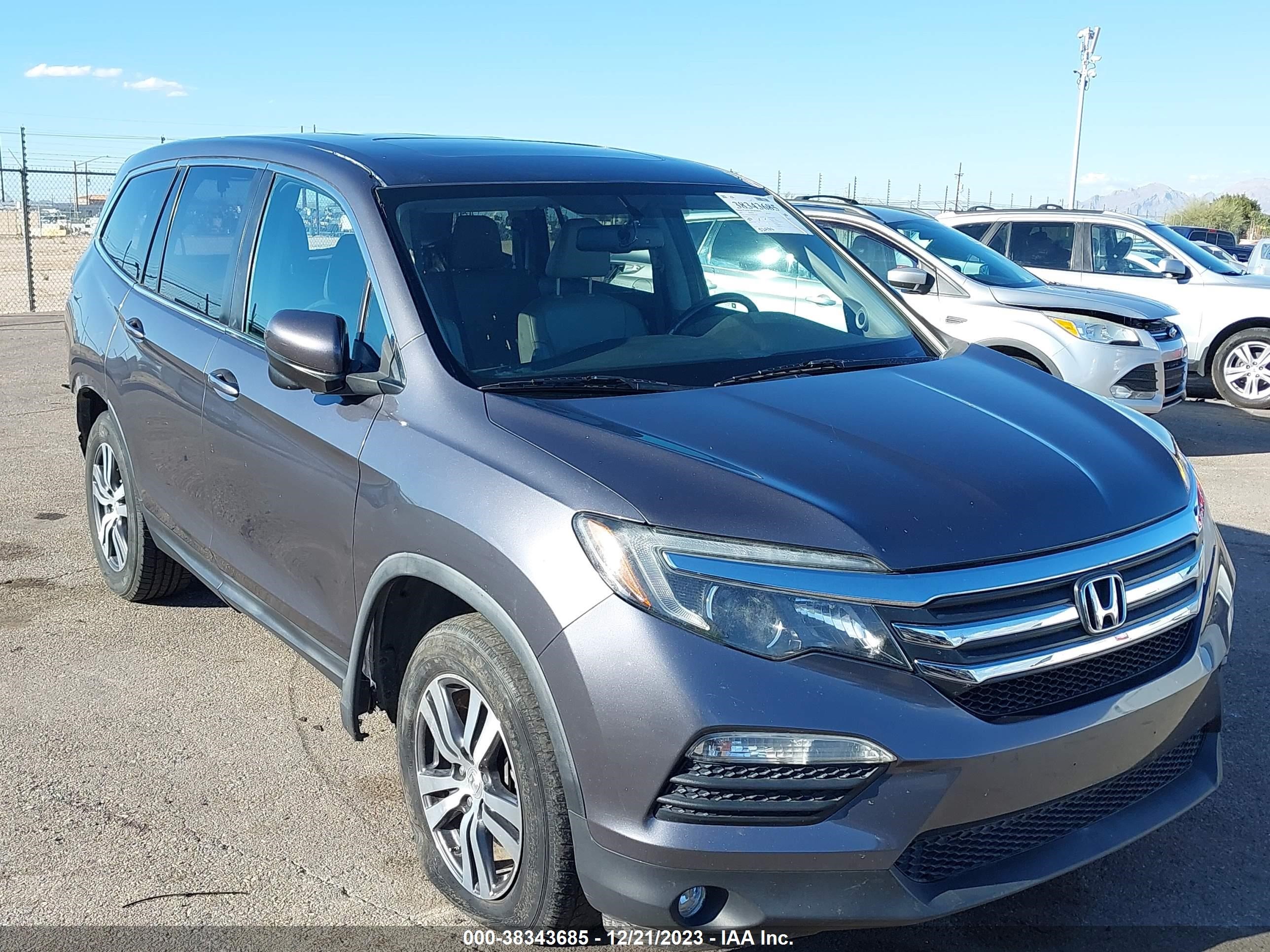 HONDA PILOT 2017 5fnyf5h50hb013200