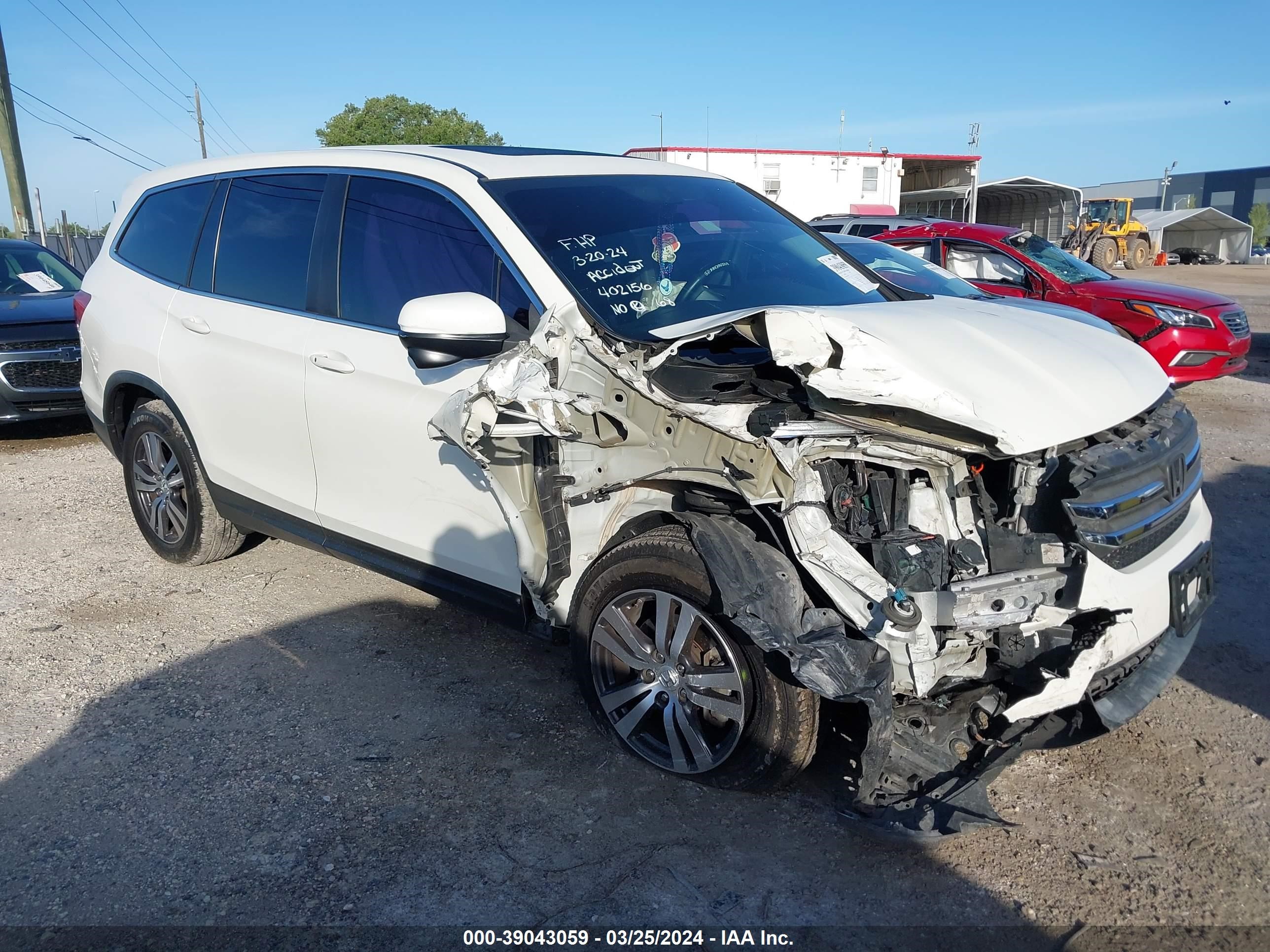 HONDA PILOT 2017 5fnyf5h51hb041846