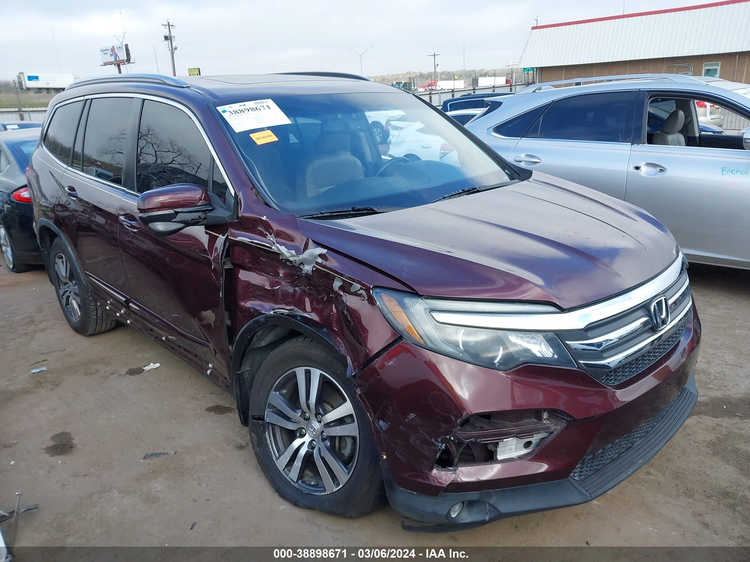 HONDA PILOT 2016 5fnyf5h59gb001254