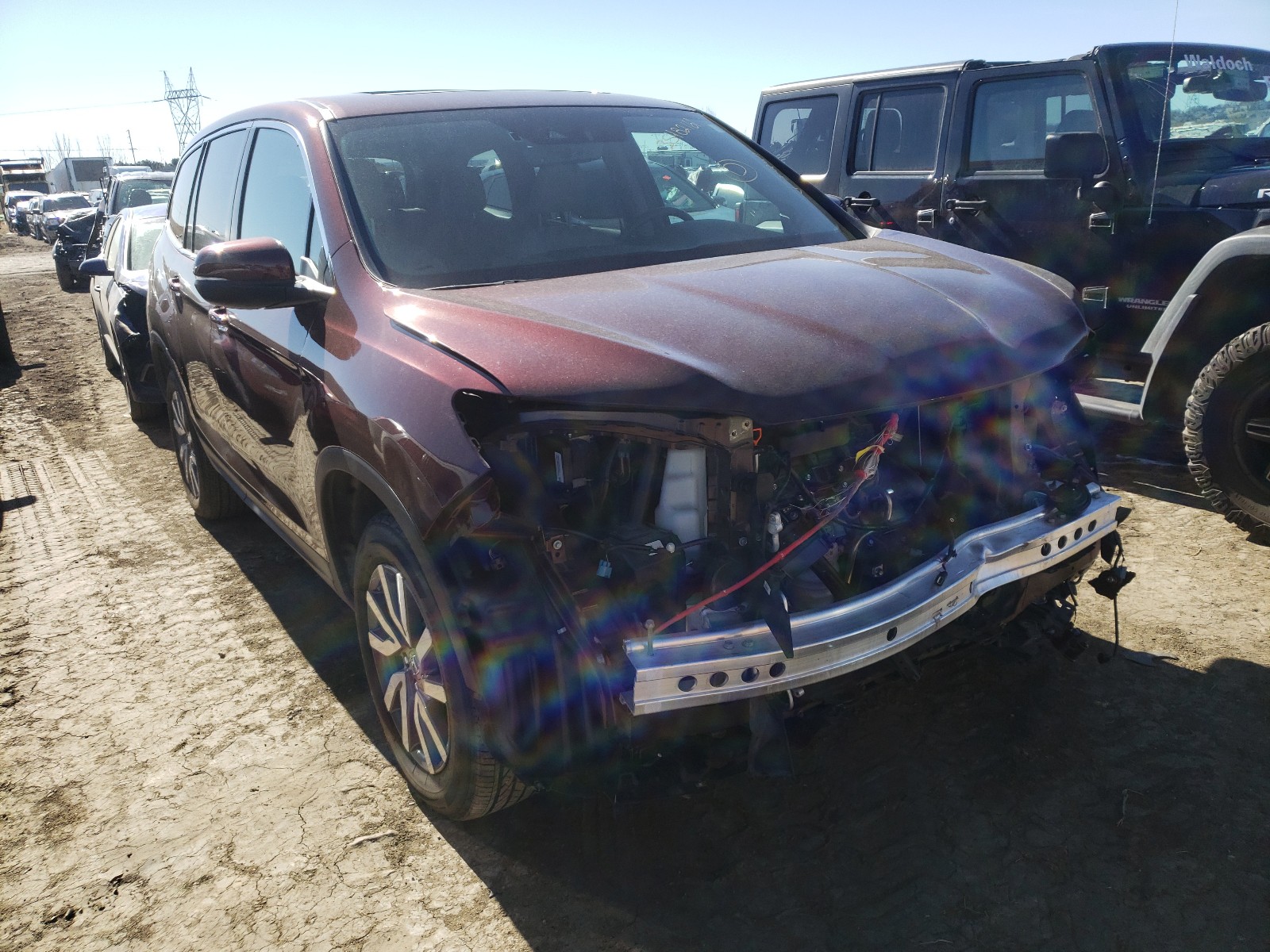 HONDA PILOT EXL 2019 5fnyf6h40kb003836