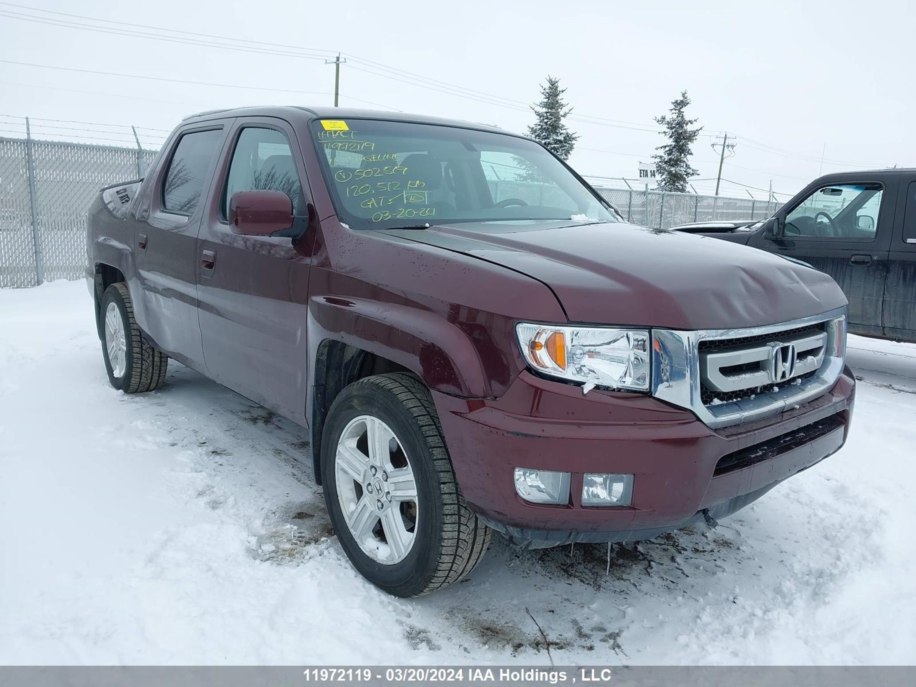 HONDA RIDGELINE 2011 5fpyk1f55bb502519