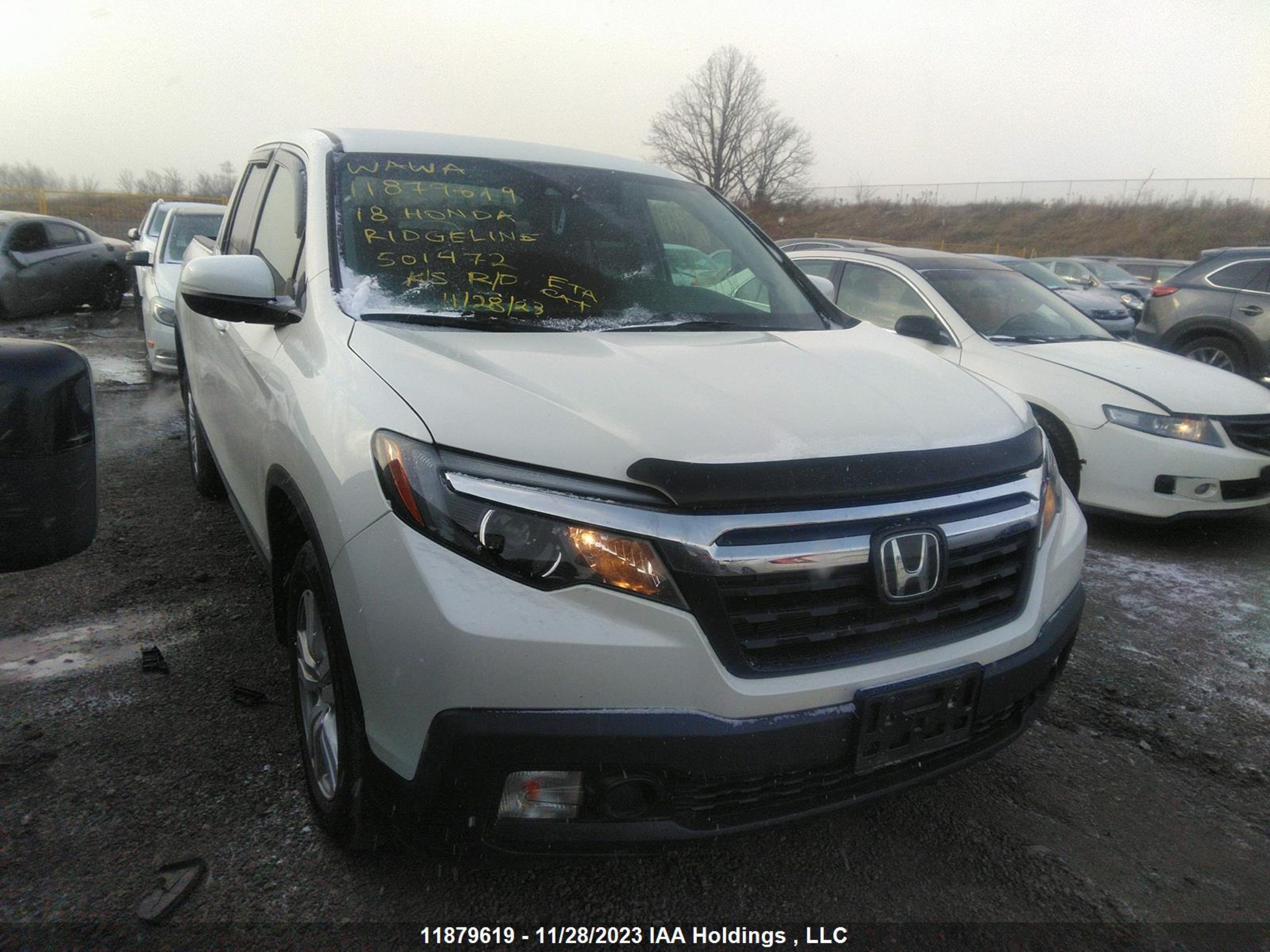 HONDA RIDGELINE 2018 5fpyk3f3xjb501472