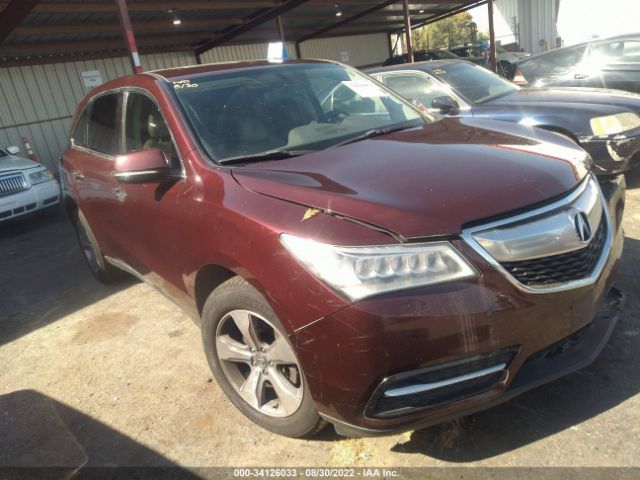 ACURA MDX 2014 5fryd3h29eb005686