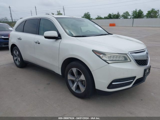 ACURA MDX 2015 5fryd3h29fb012543