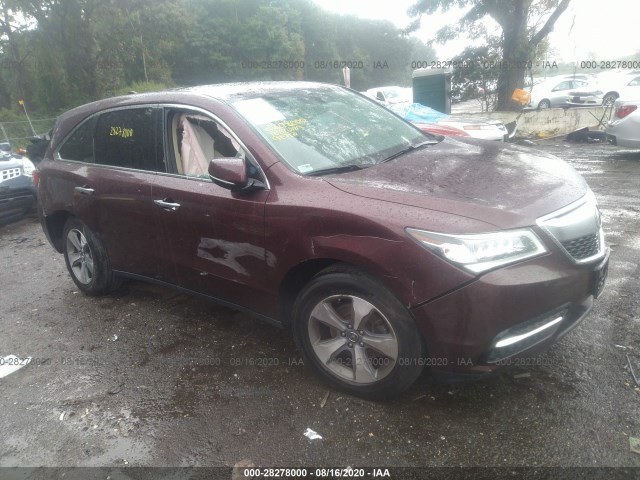 ACURA MDX 2016 5fryd4h22gb057007