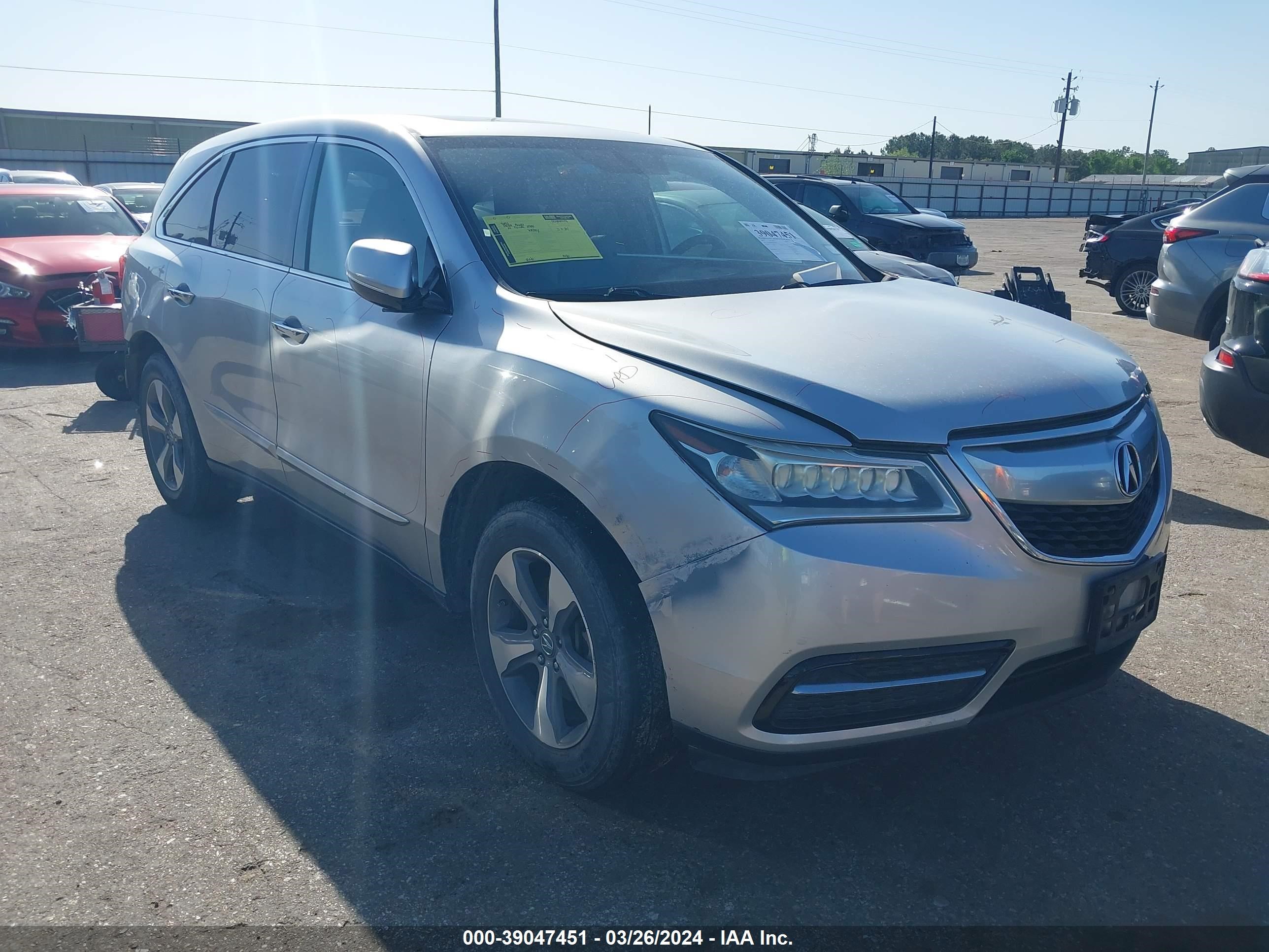 ACURA MDX 2014 5fryd4h23eb042657