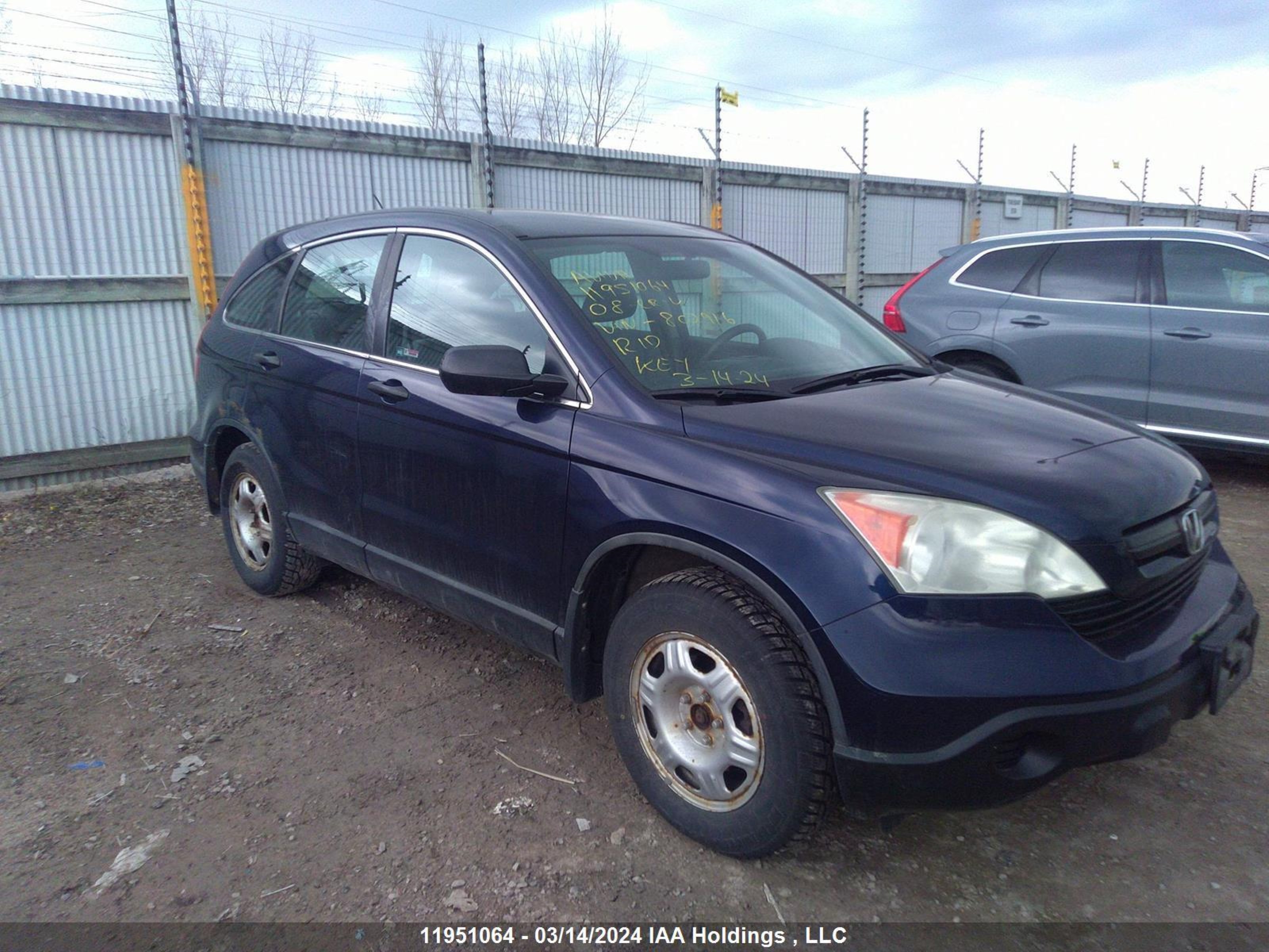 HONDA CR-V 2008 5j6re48318l802916