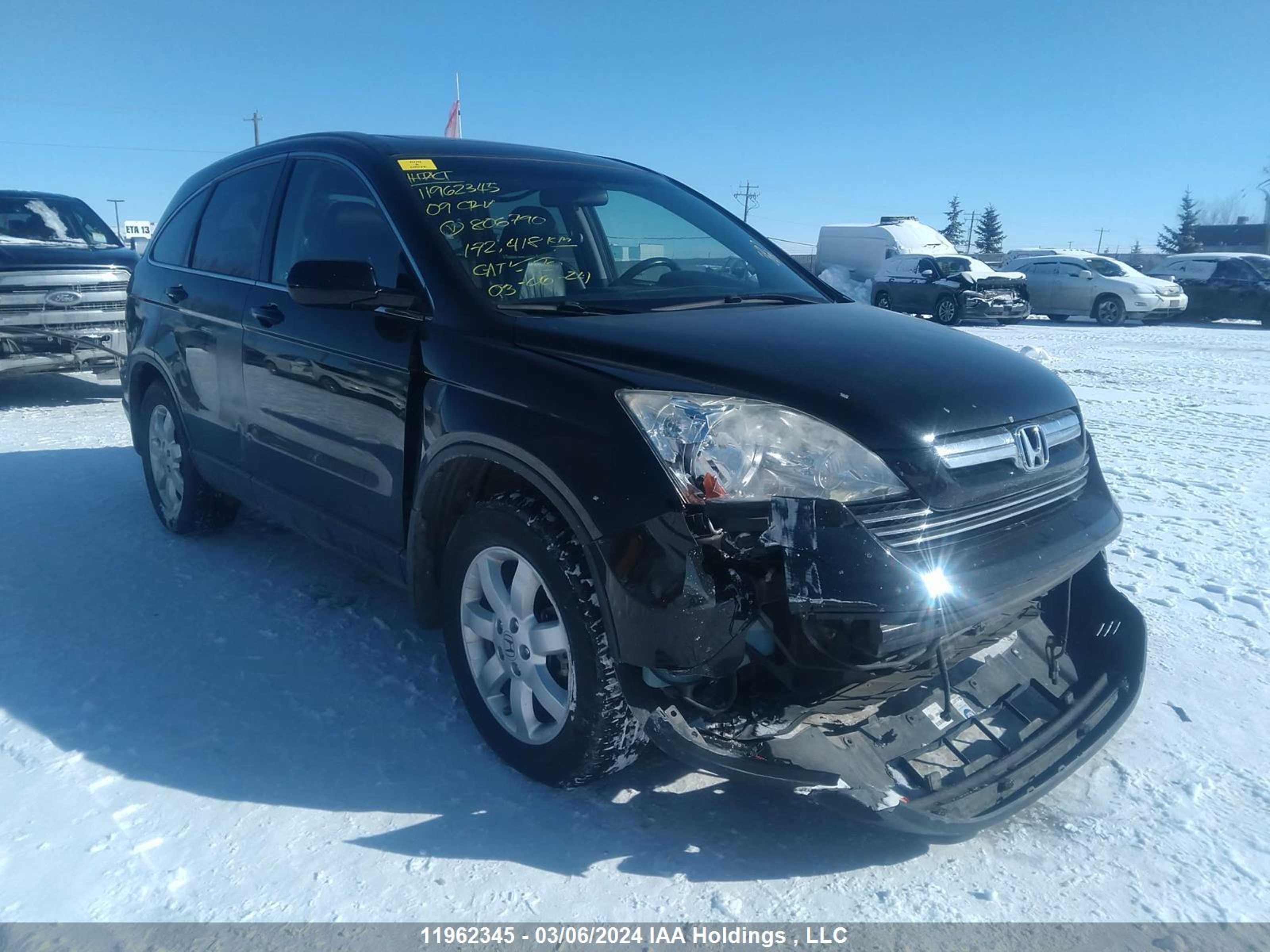 HONDA CR-V 2009 5j6re48789l806790