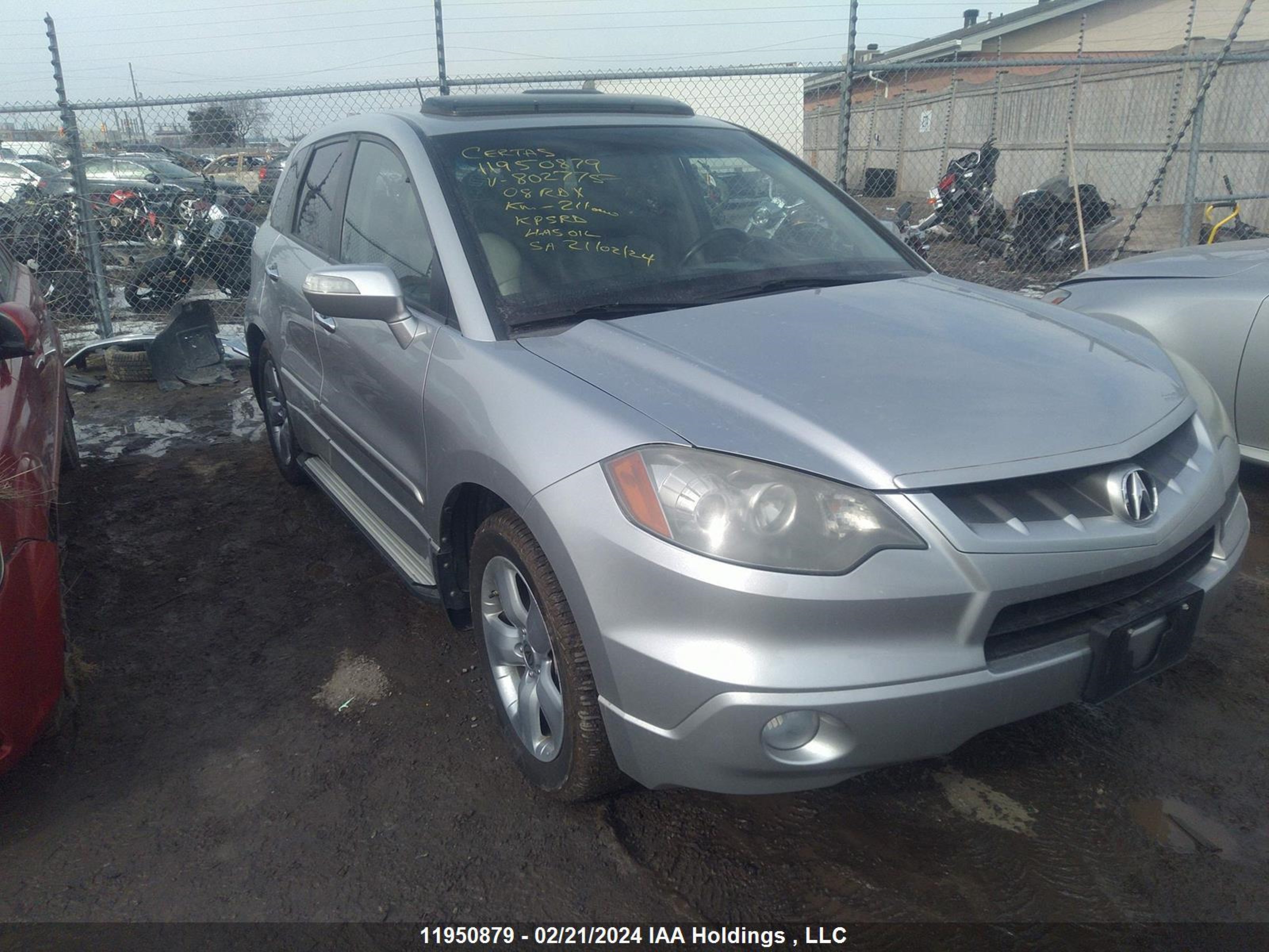 ACURA RDX 2008 5j8tb18578a802775