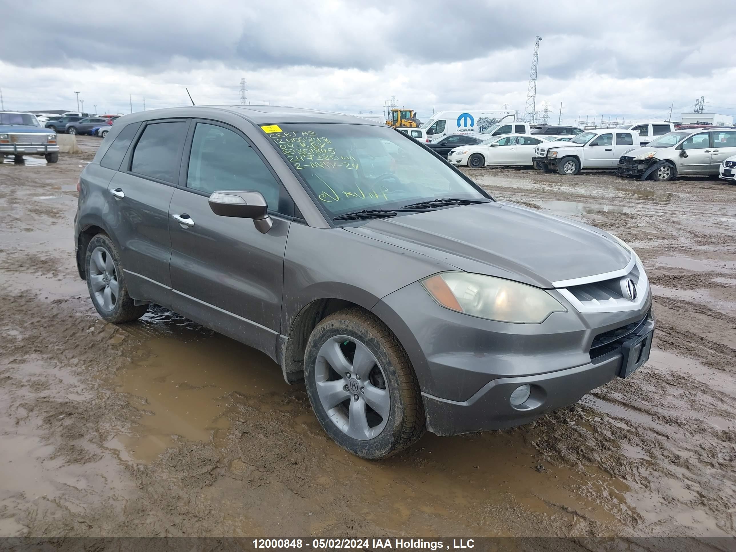 ACURA RDX 2007 5j8tb185x7a801845