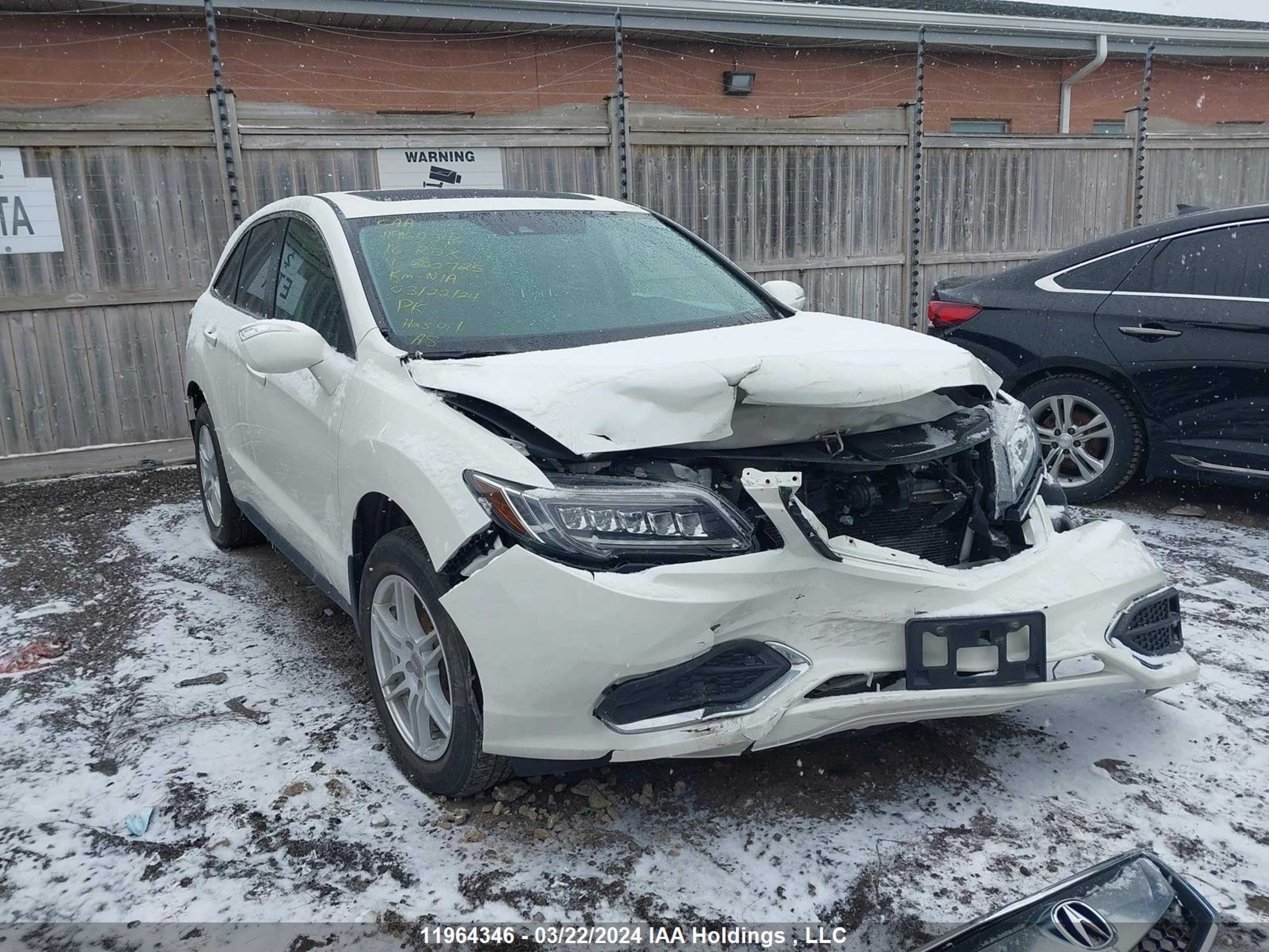 ACURA RDX 2016 5j8tb4h59gl800725