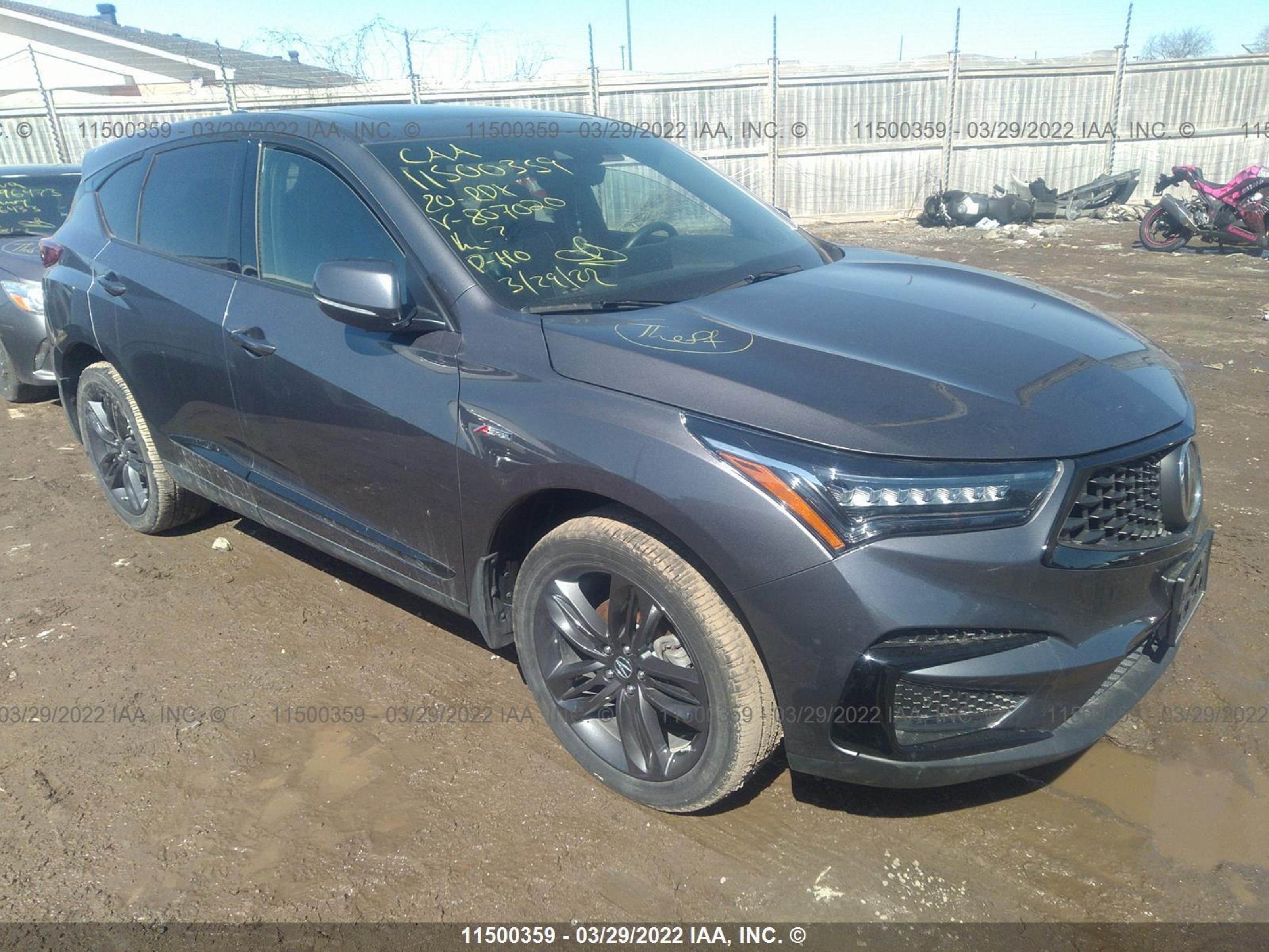 ACURA RDX 2020 5j8tc2h60ll807020