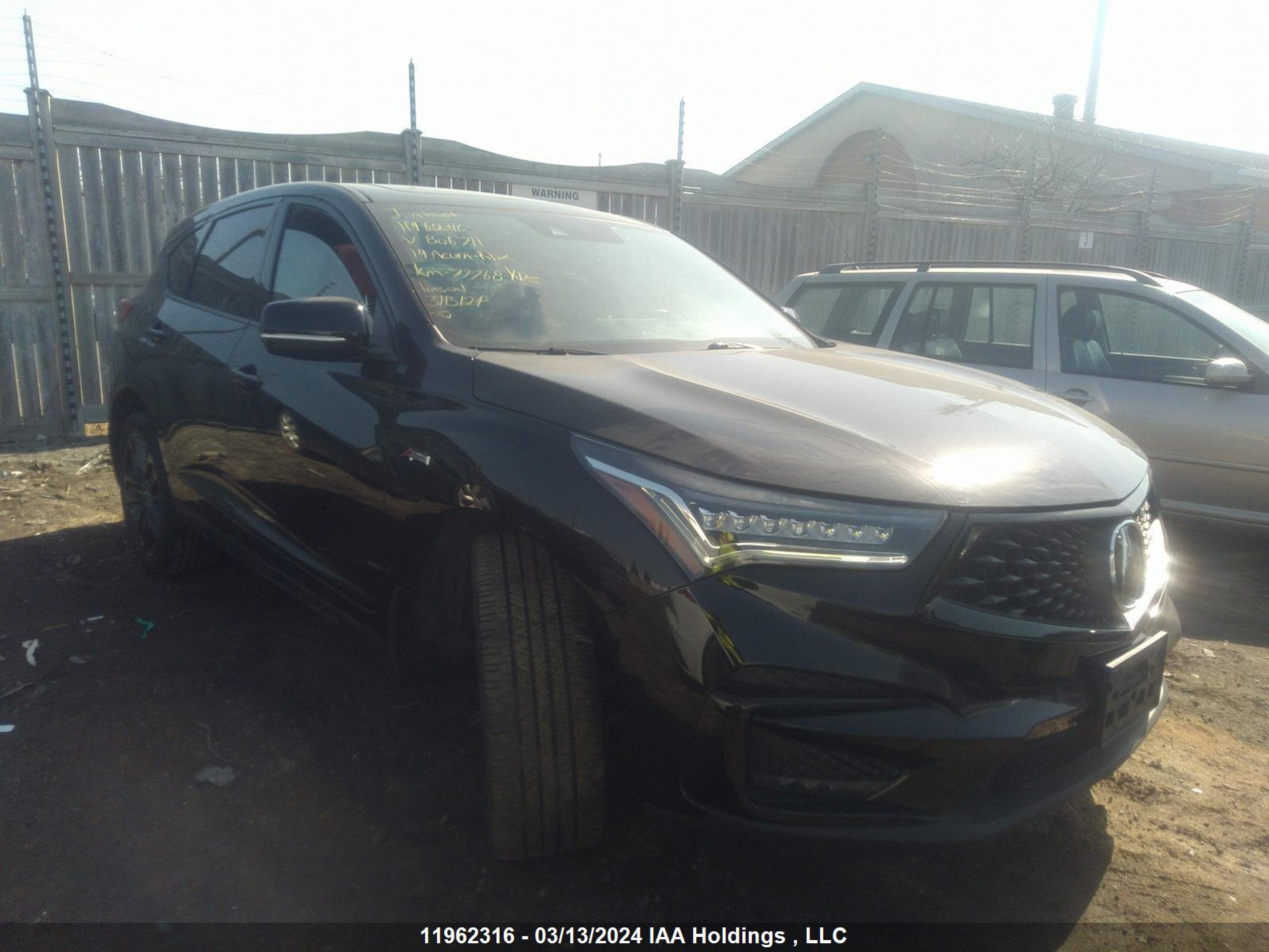 ACURA RDX 2019 5j8tc2h62kl806711