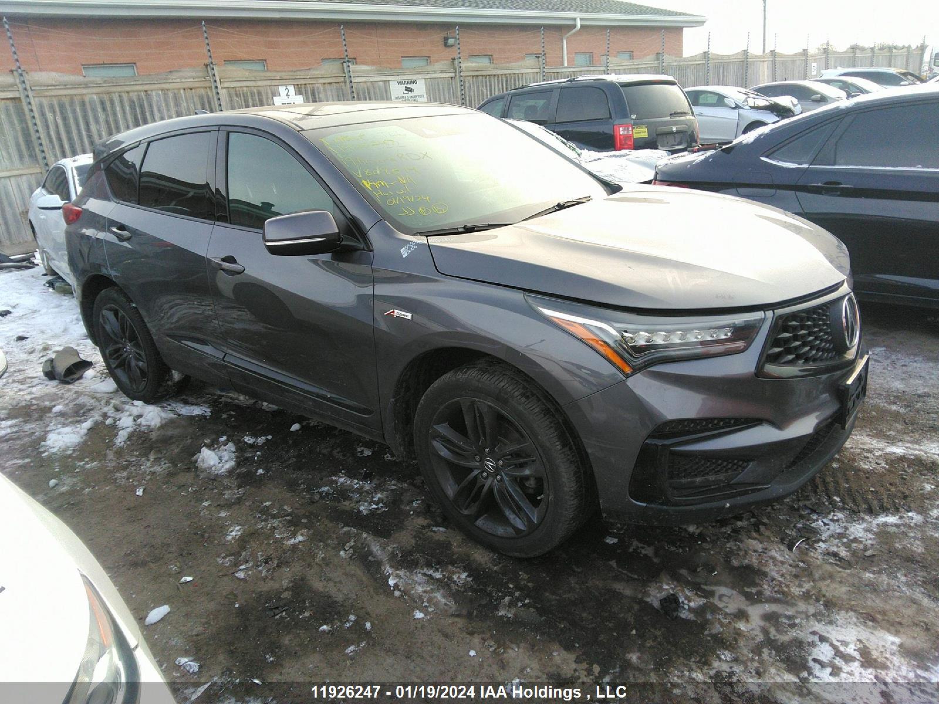 ACURA RDX 2019 5j8tc2h63kl808614