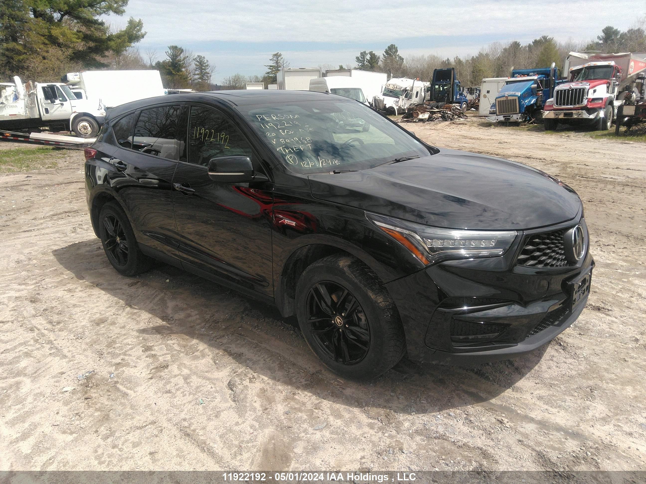 ACURA RDX 2020 5j8tc2h68ll809968