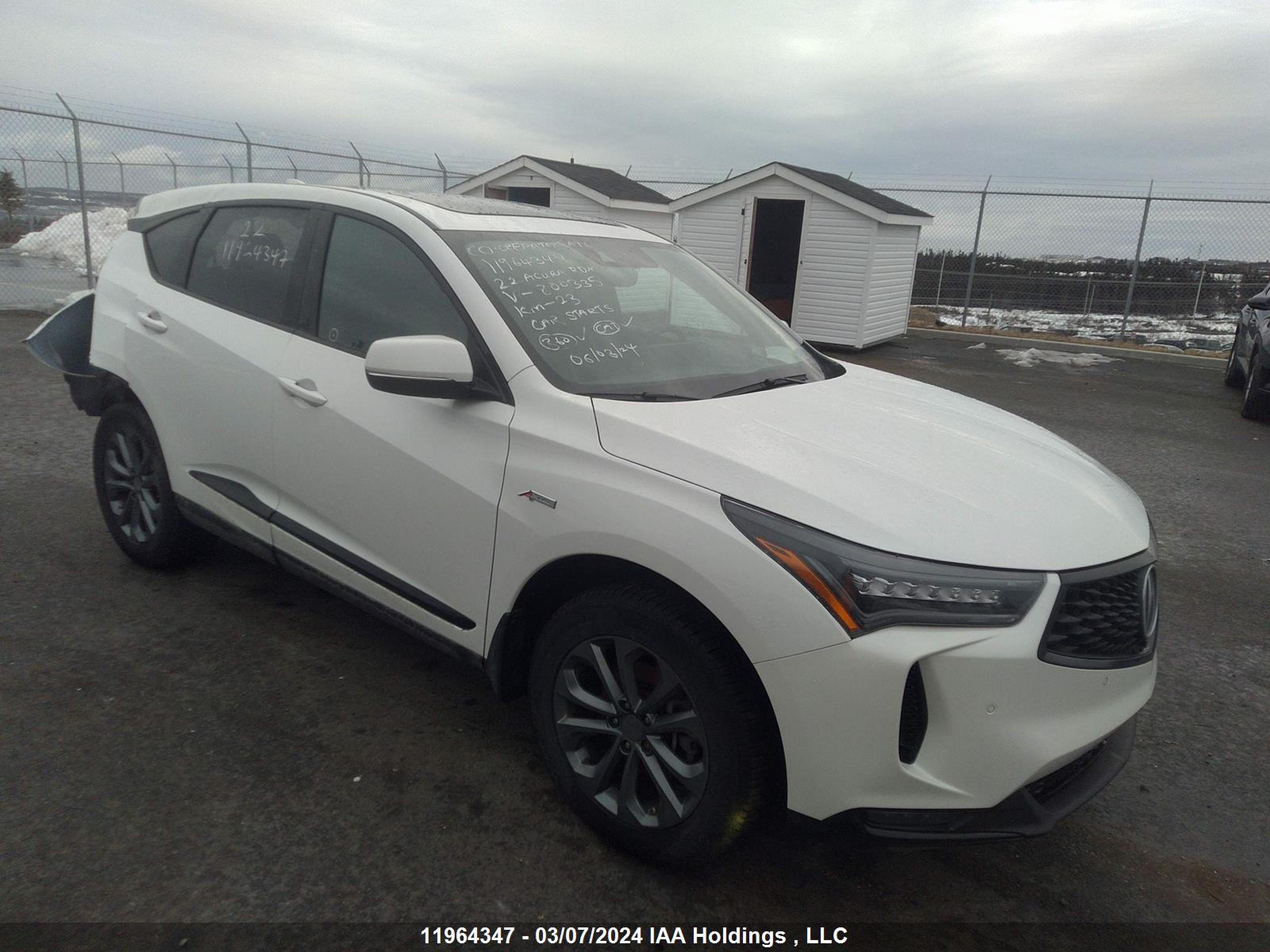 ACURA RDX 2022 5j8tc2h68nl800335