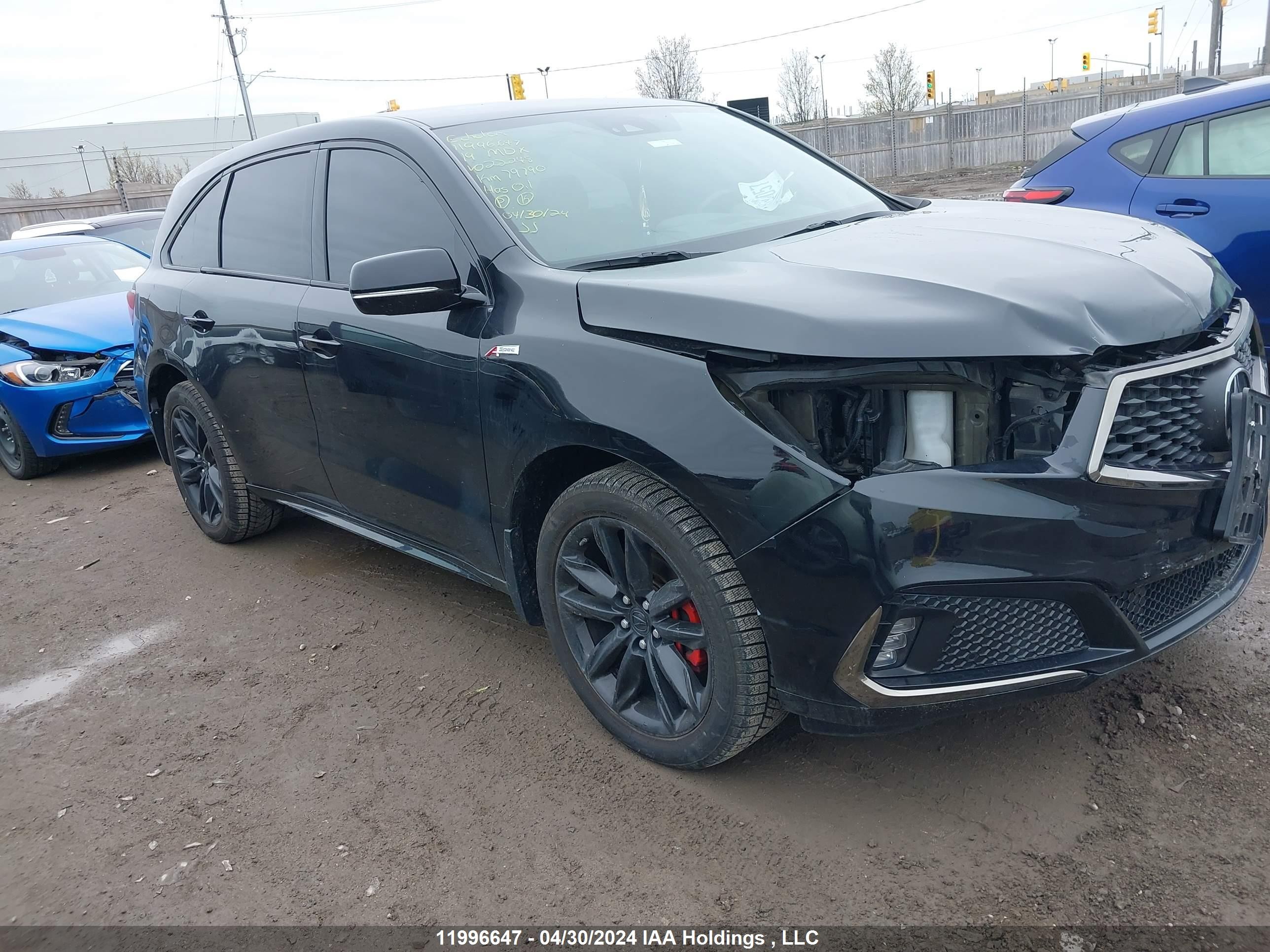 ACURA MDX 2019 5j8yd4h04kl022248