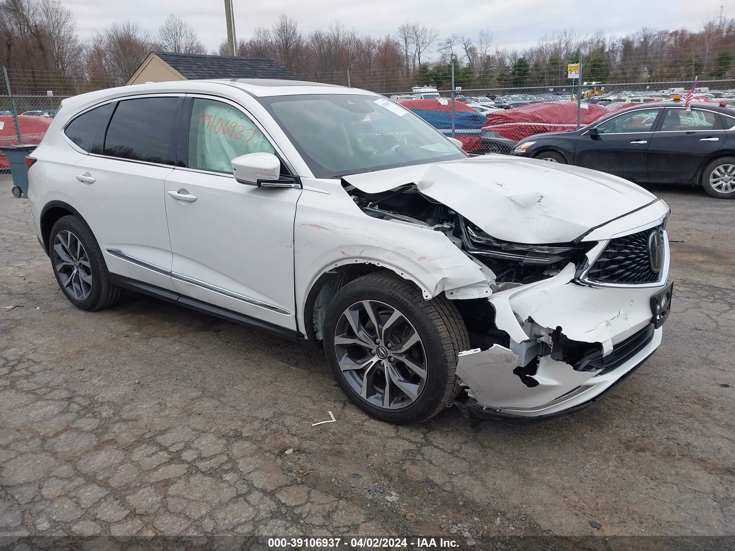 ACURA MDX 2022 5j8ye1h46nl025073