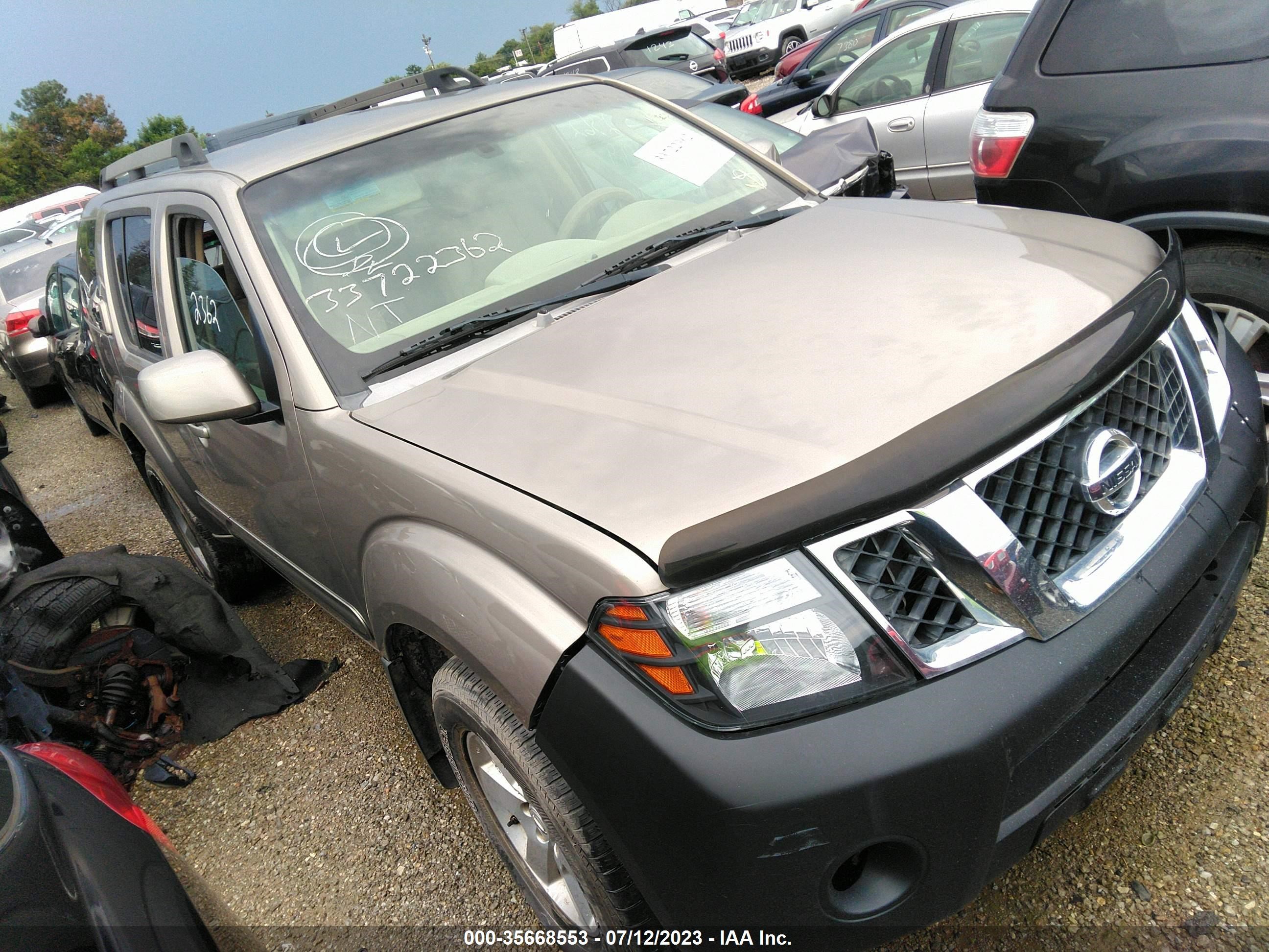 NISSAN PATHFINDER 2009 5n1ar18b49c602834