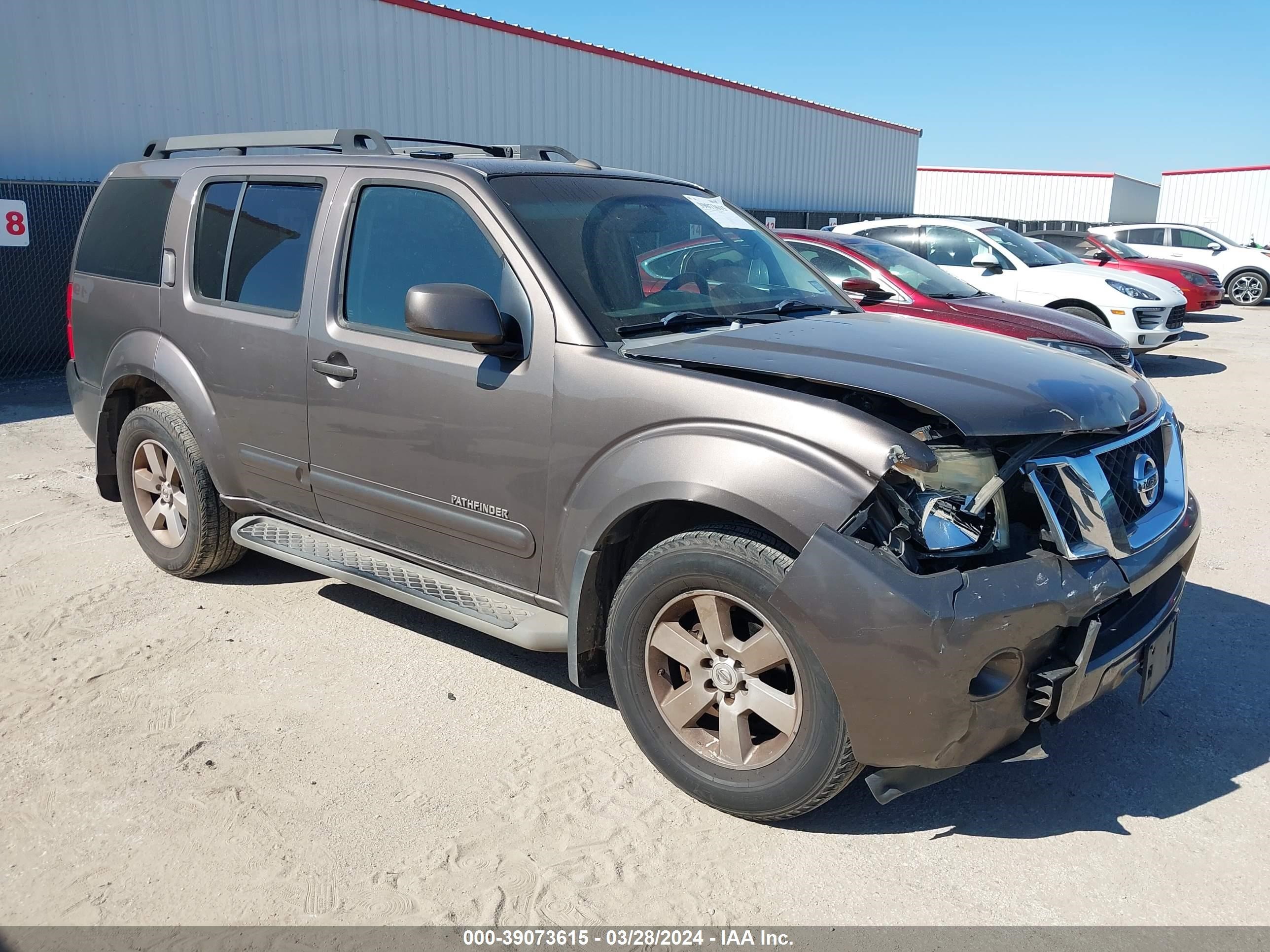 NISSAN PATHFINDER 2008 5n1ar18u38c656030