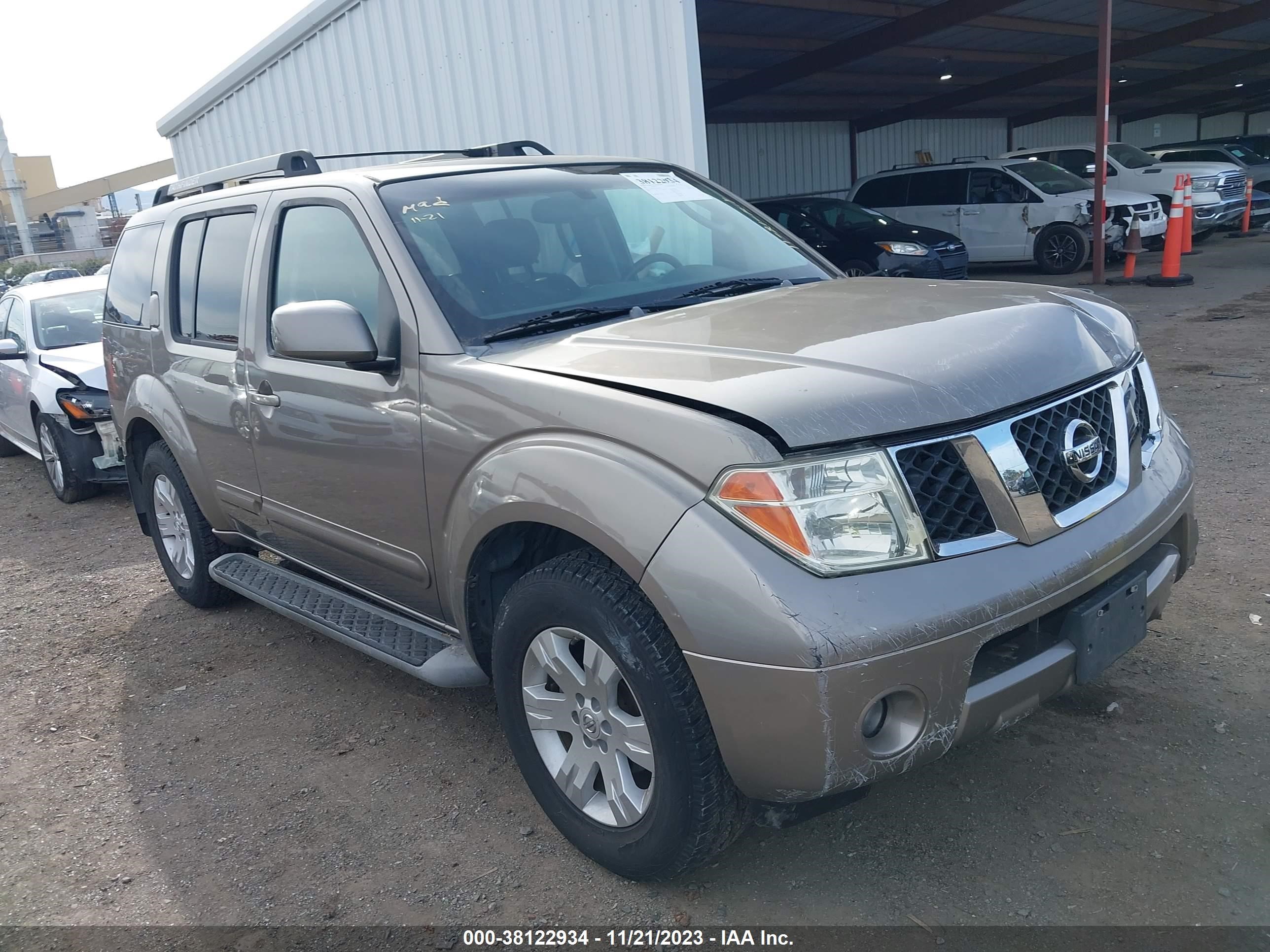 NISSAN PATHFINDER 2005 5n1ar18w15c718313